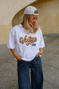 T-shirt Vintage Vibes - blanc