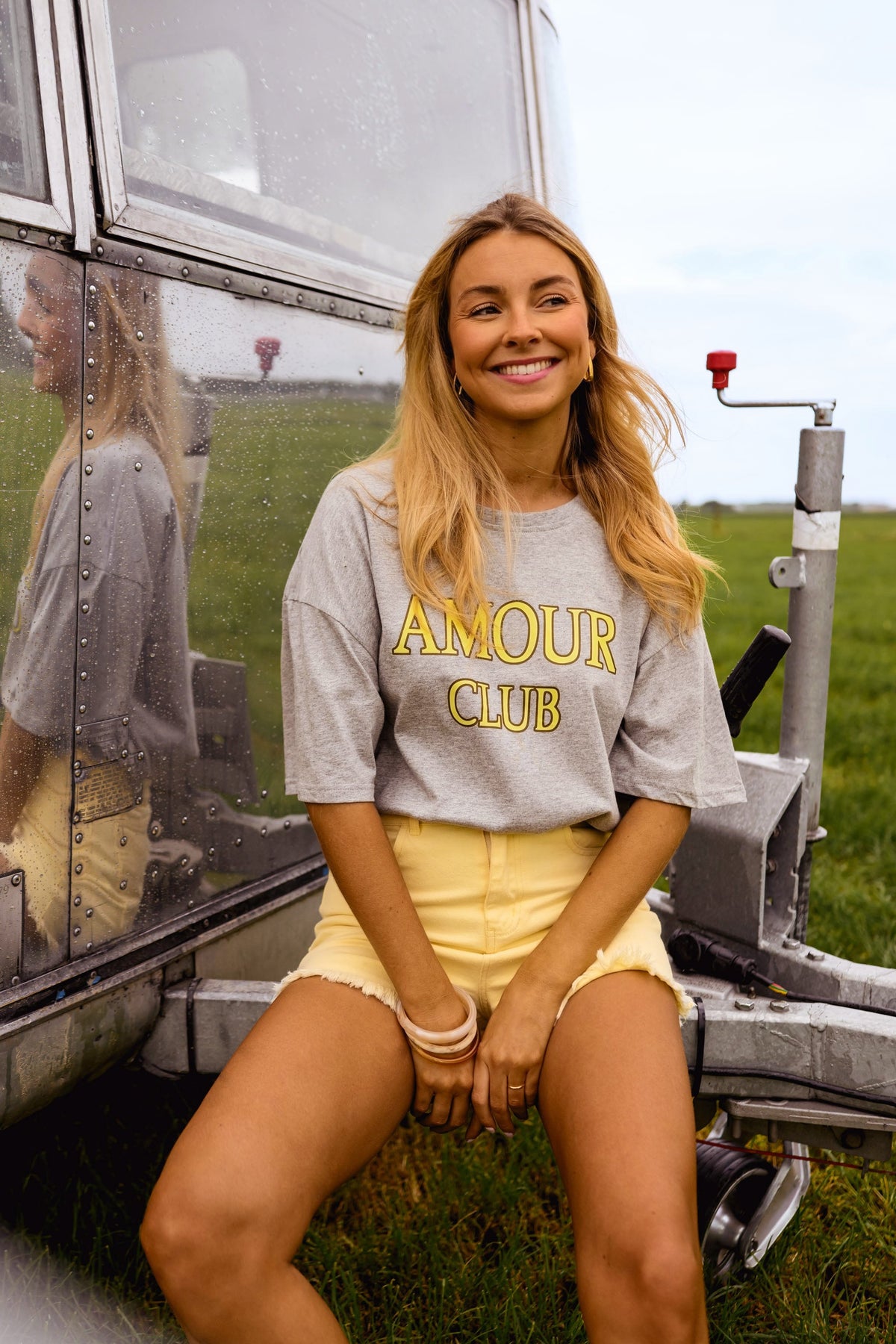 T-shirt amour club - gris