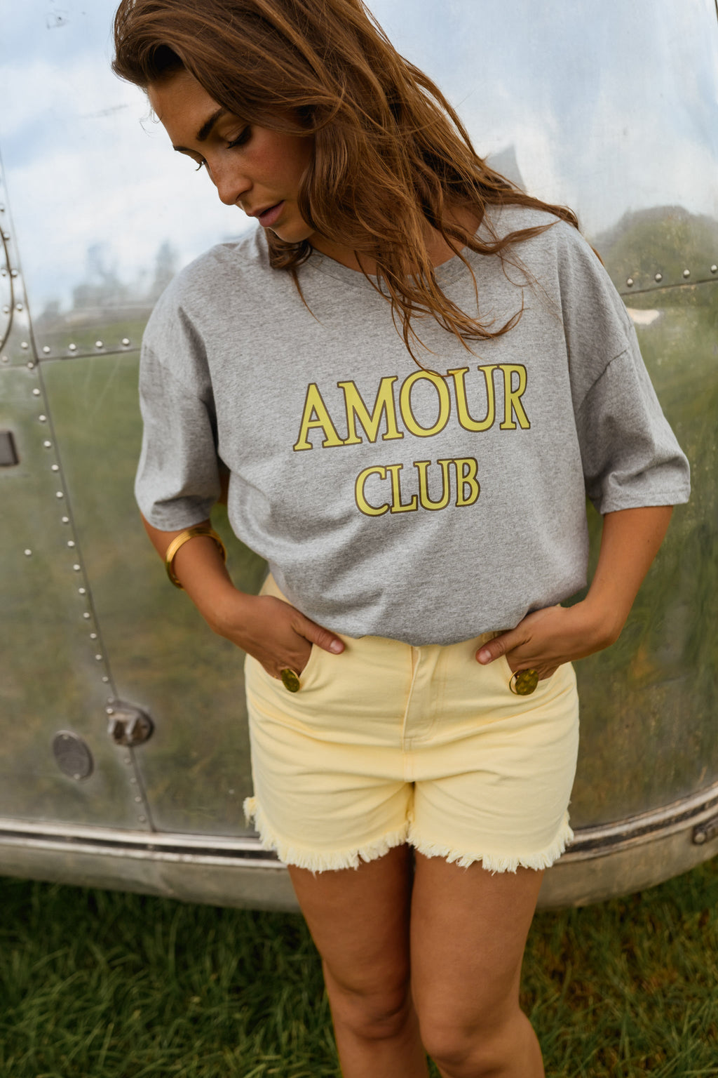 T-shirt amour club - gris