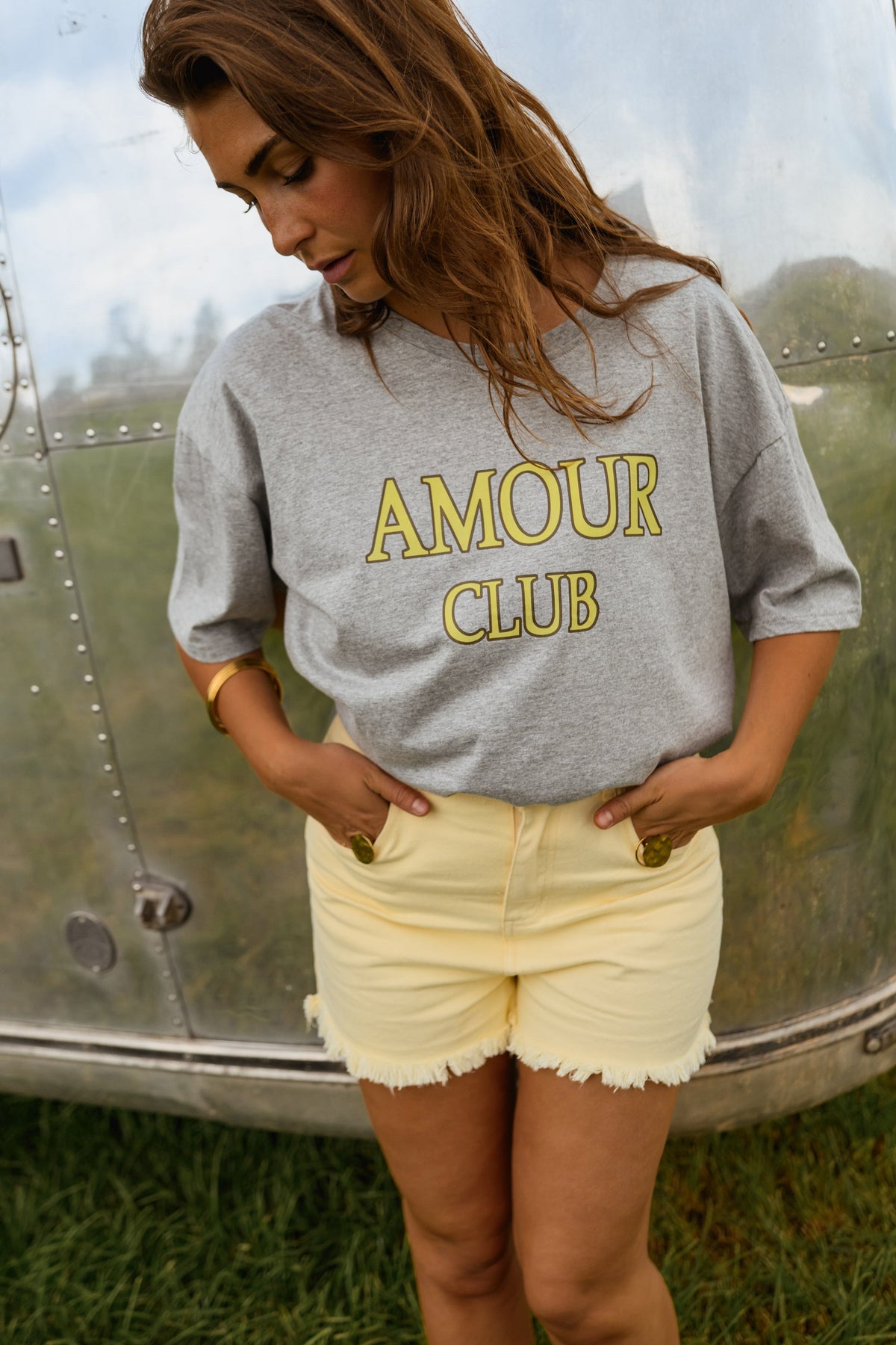 T-shirt amour club - gris