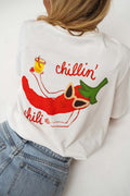 T-shirt Piment - blanc et rouge