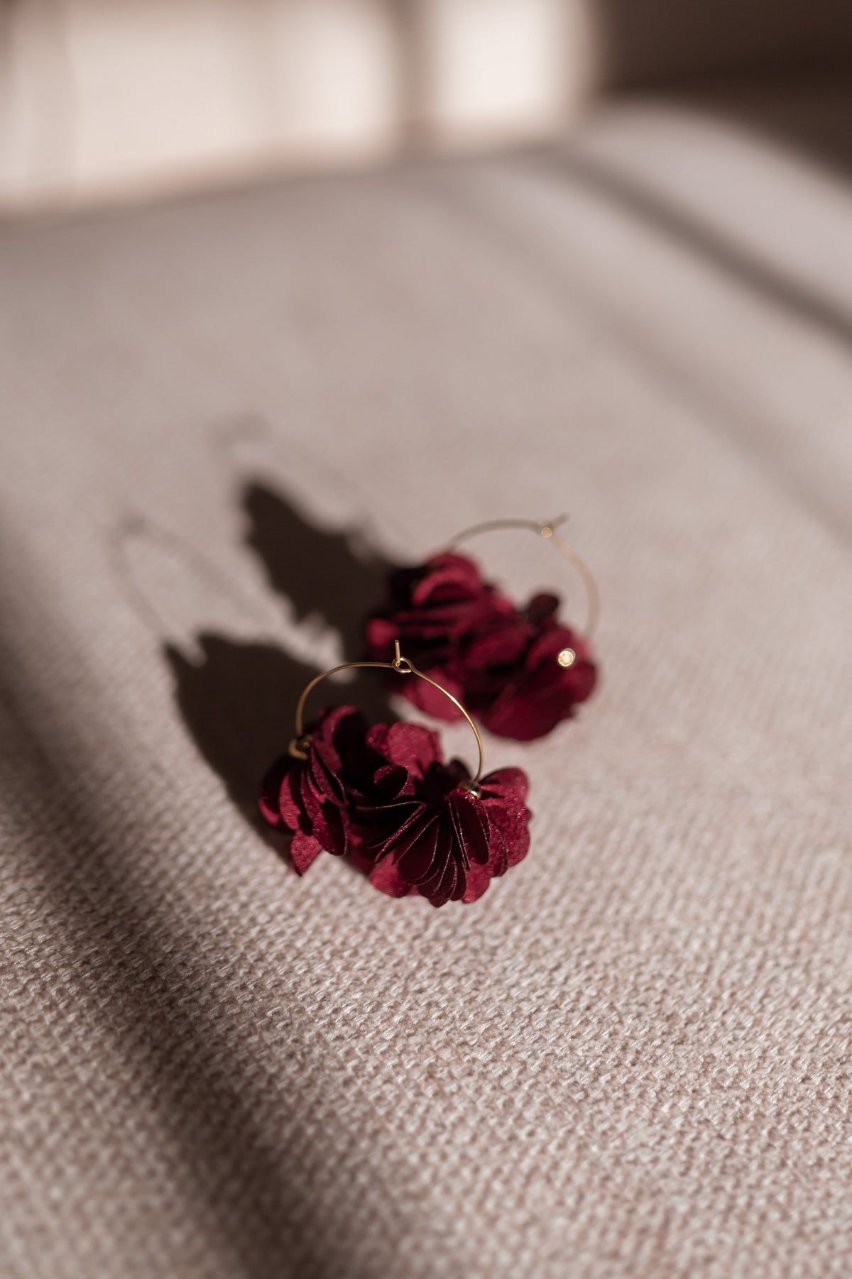 Boucles d’oreilles Tamara - bordeaux