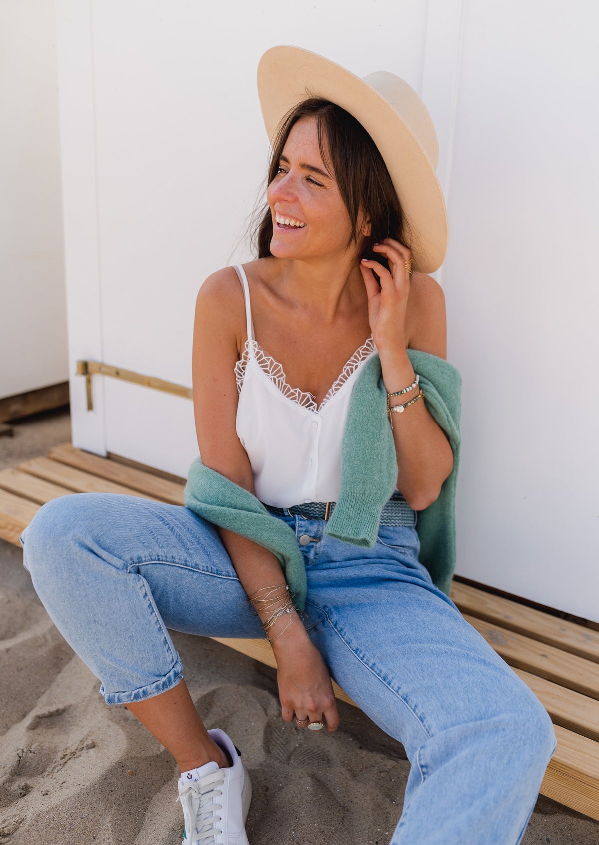 Top Corrina - blanc