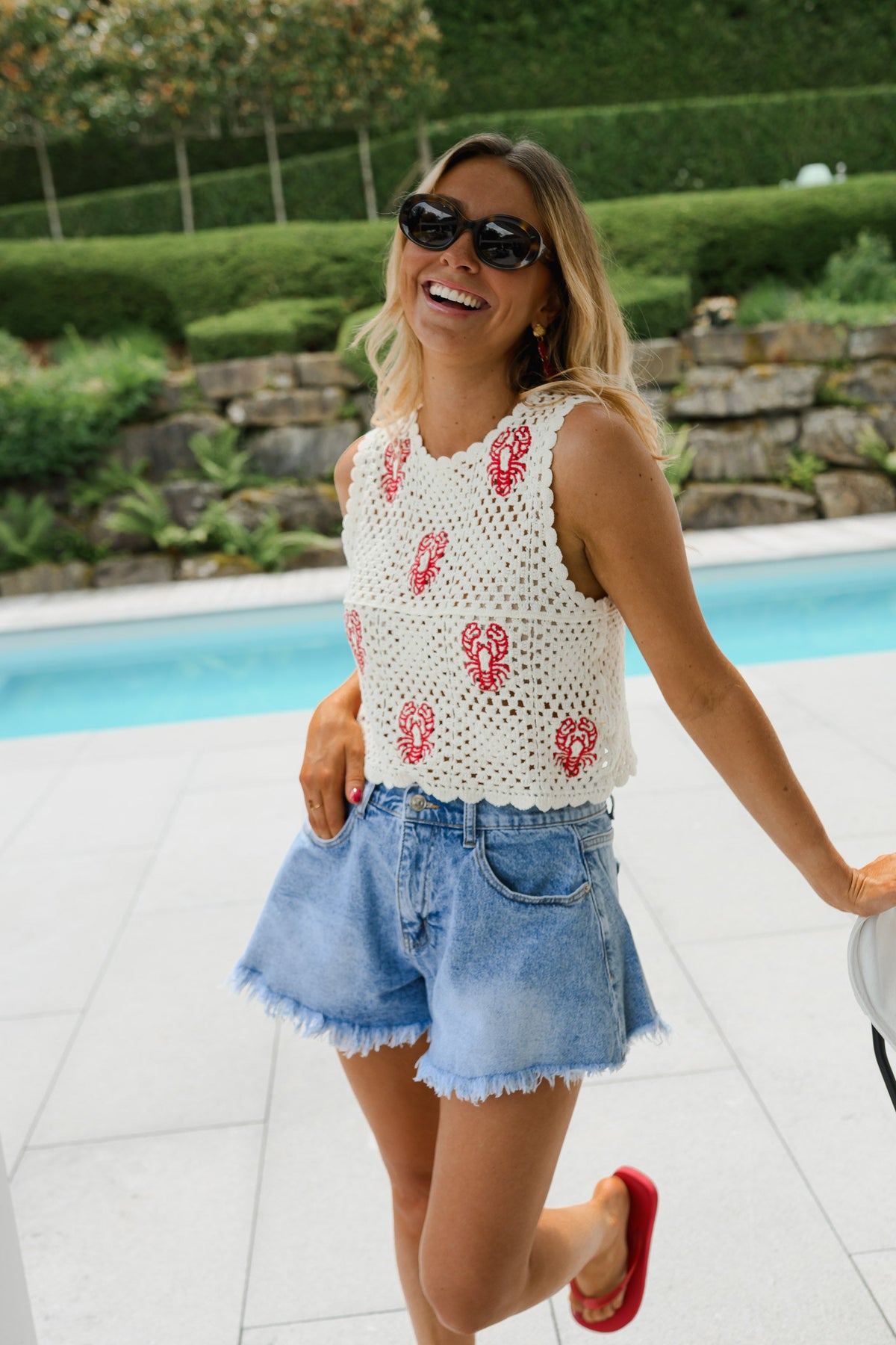 Top Sea - écru en crochet