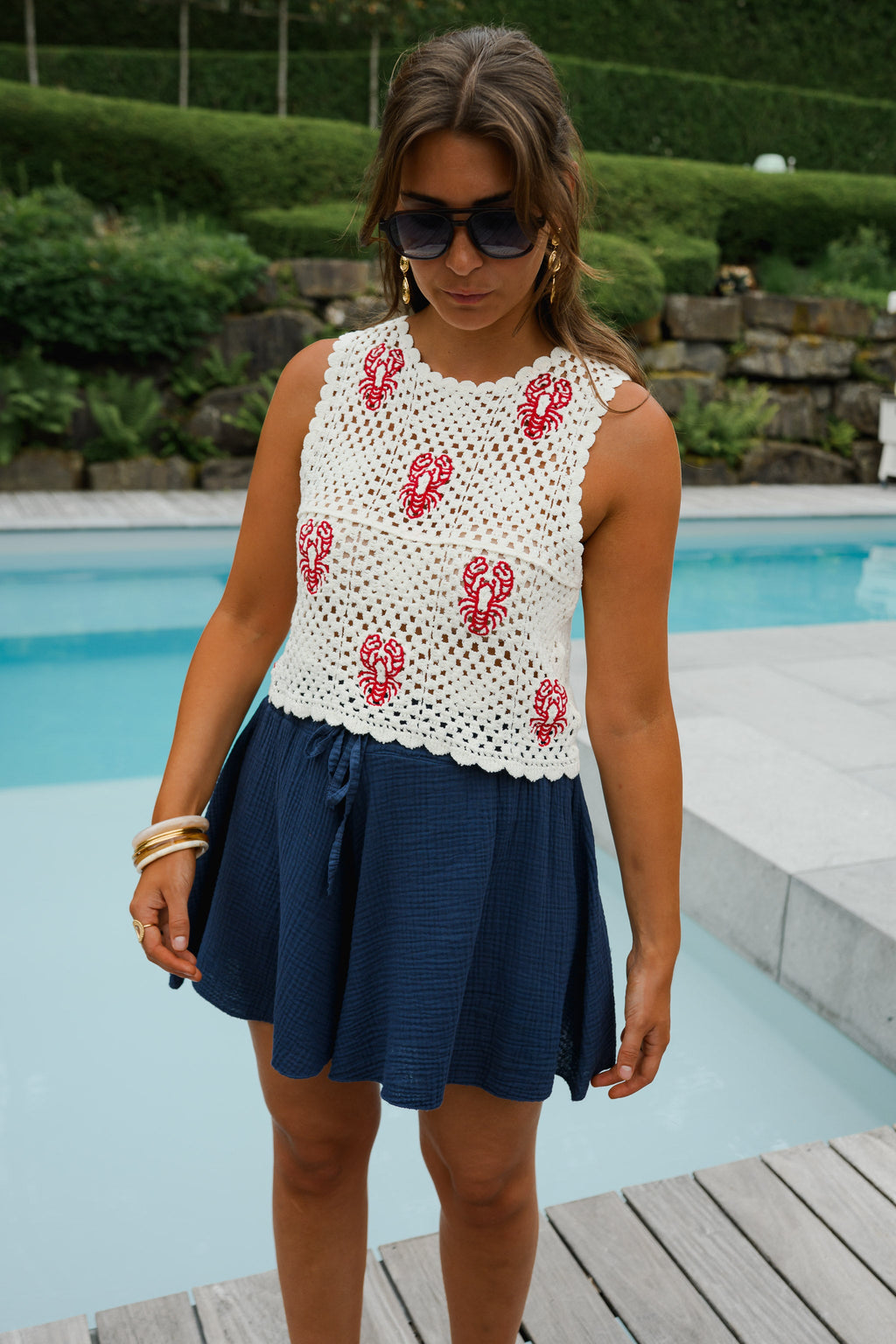 Top Sea - écru en crochet