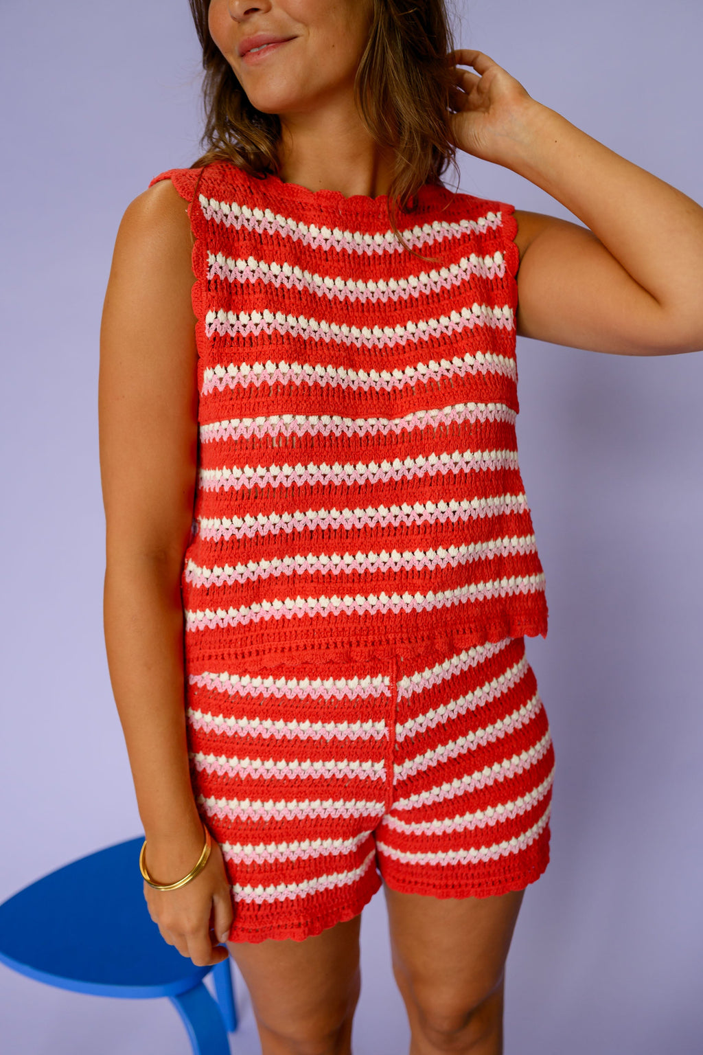 Top Stella - rouge en crochet