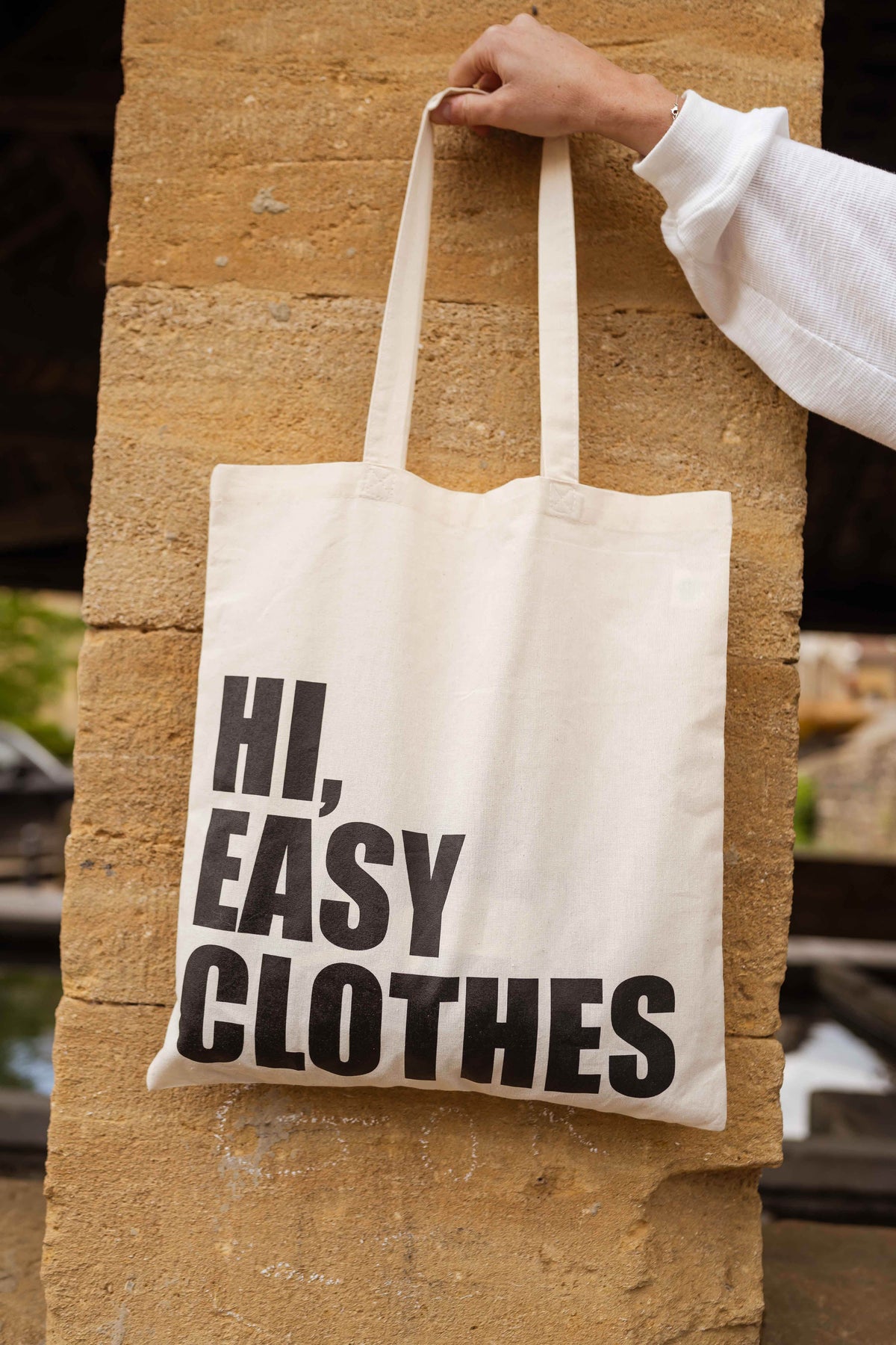 Tote bag EASY CLOTHES - beige et noir