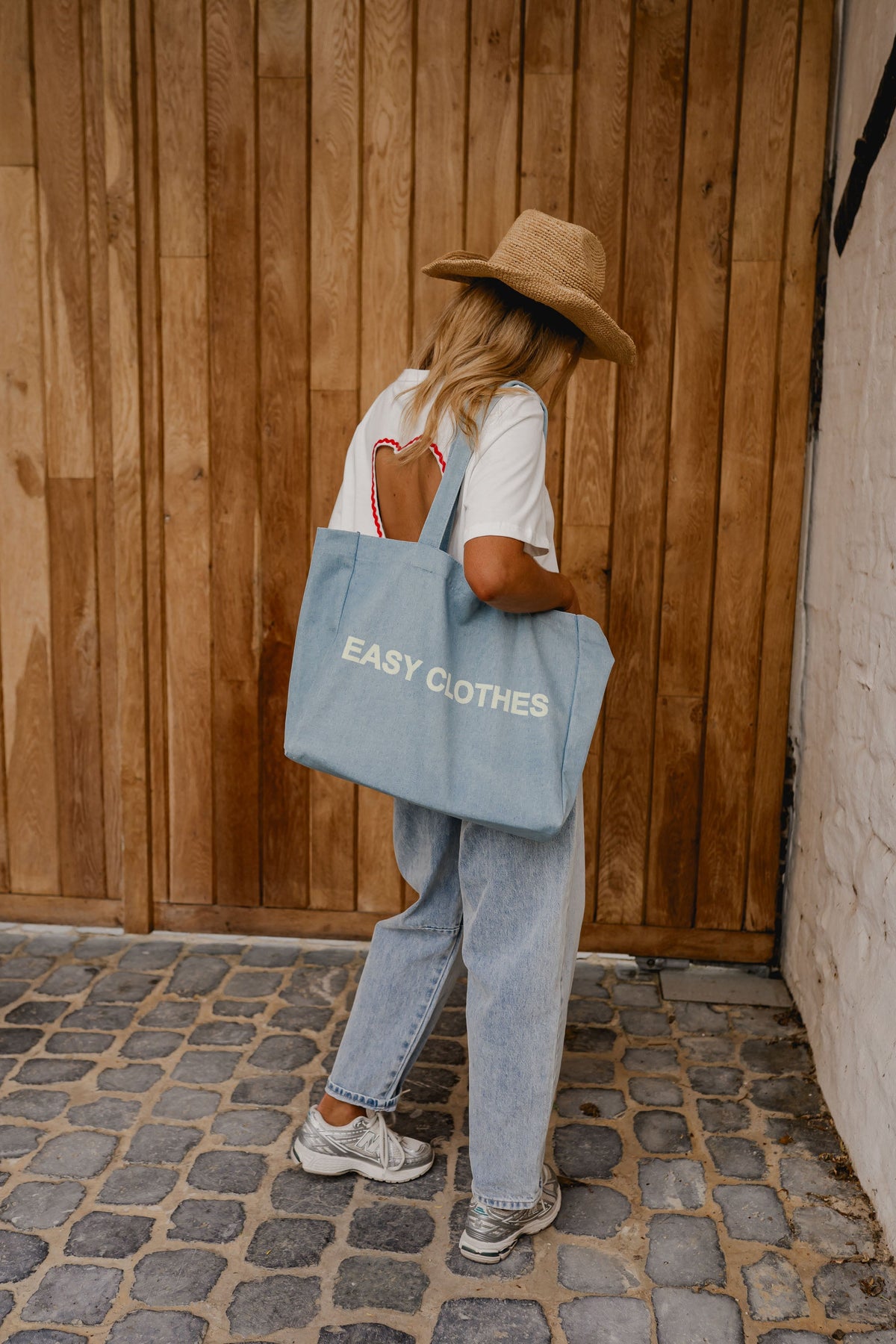 Tote bag EASY CLOTHES - bleu et jaune