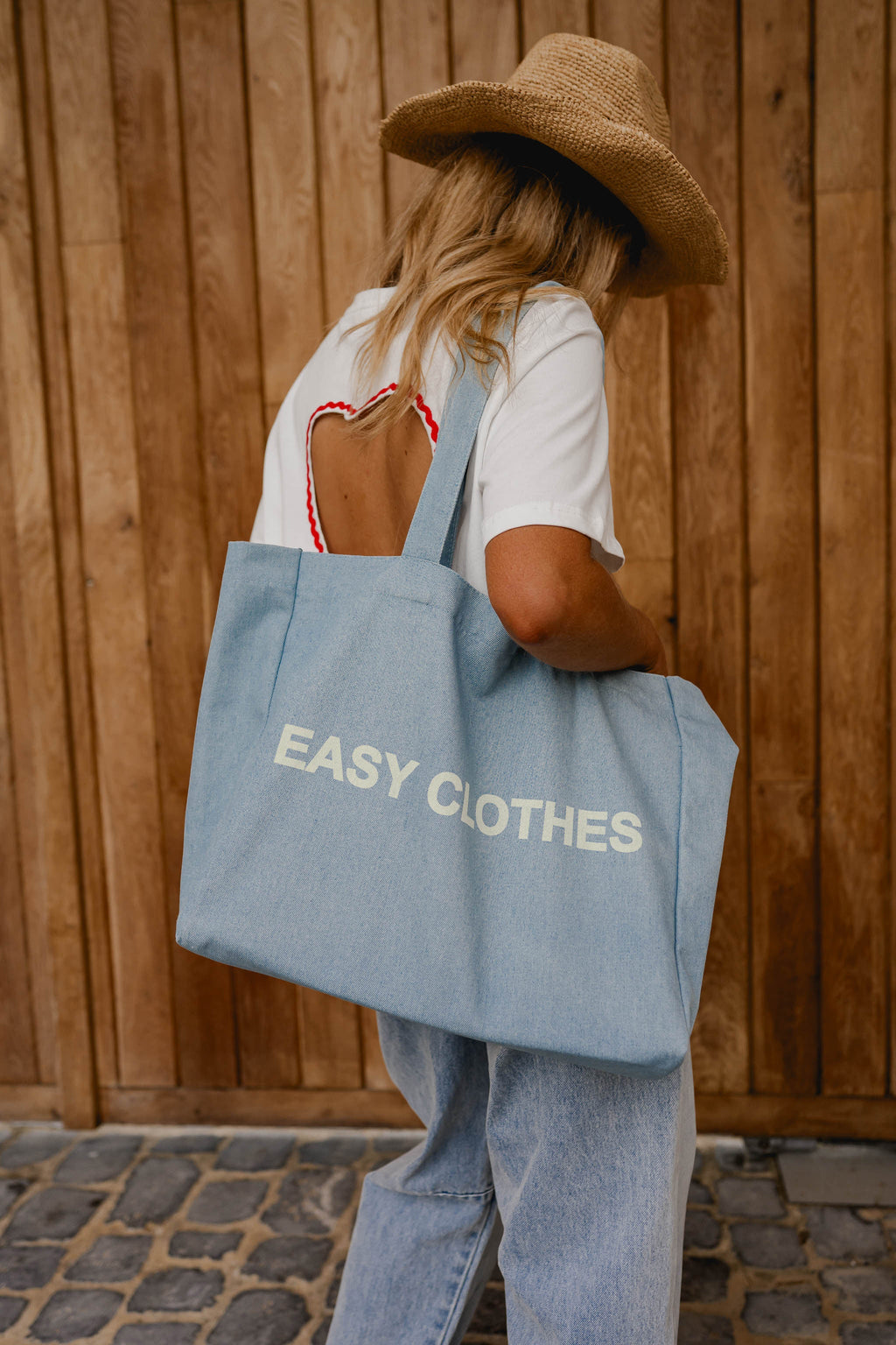 Tote bag EASY CLOTHES - bleu et jaune