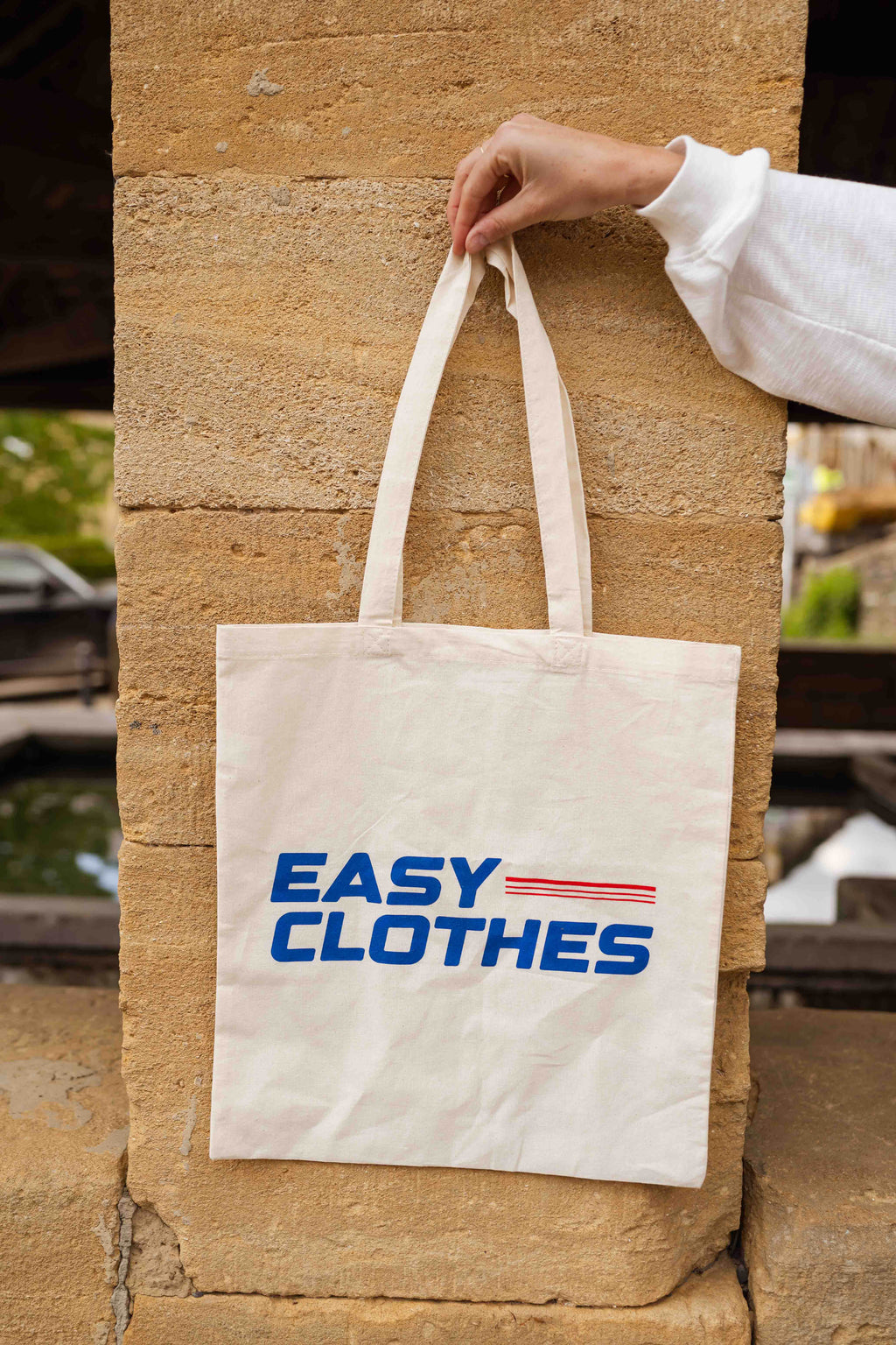 Tote bag EASY CLOTHES - bleu et rouge