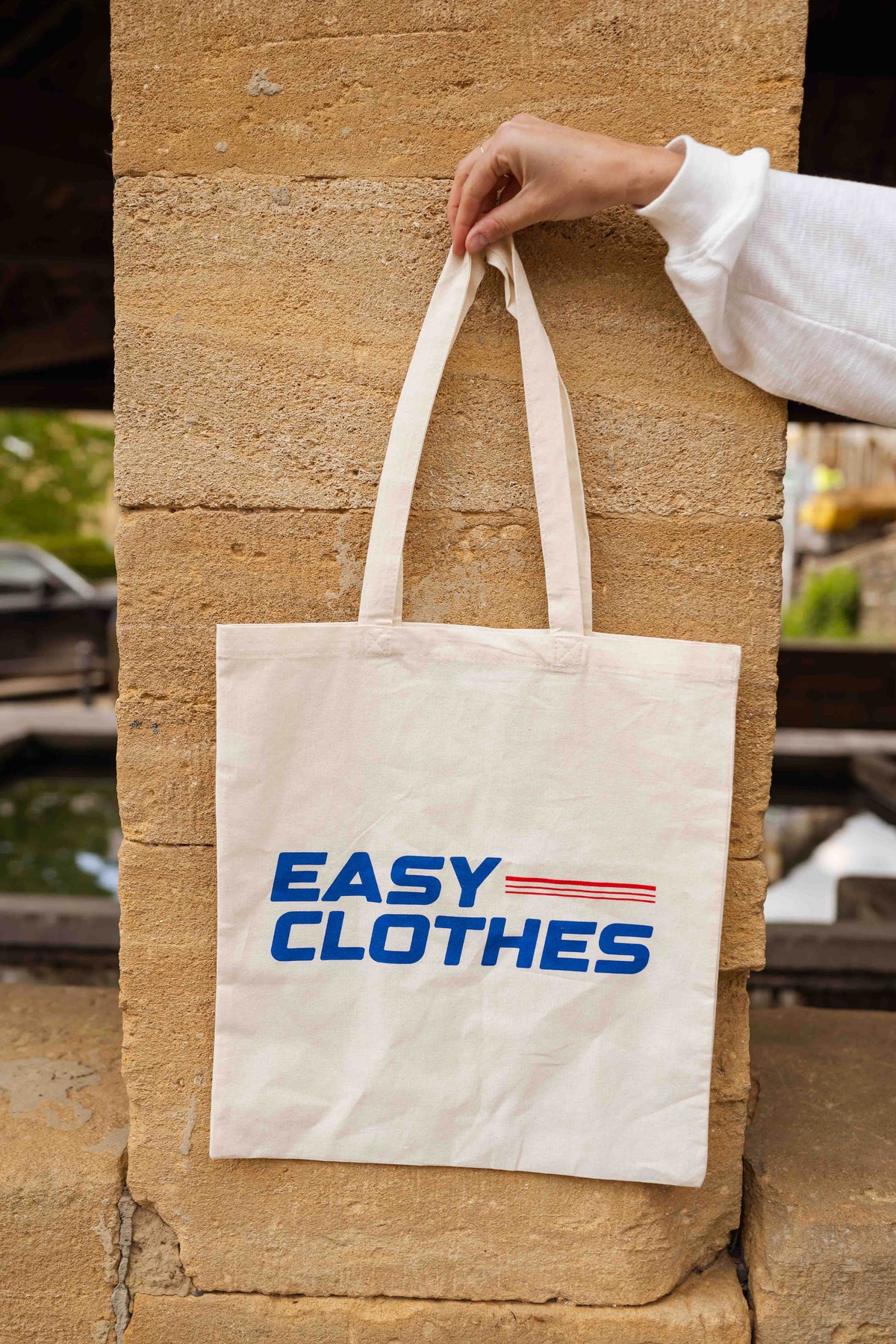 Tote bag EASY CLOTHES - bleu et rouge