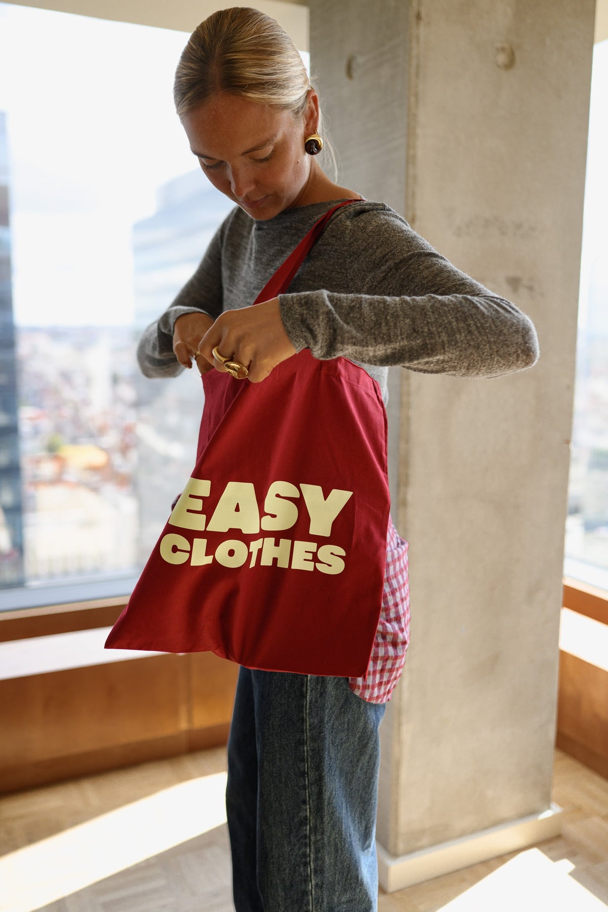 Tote bag Easy Clothes - bordeaux