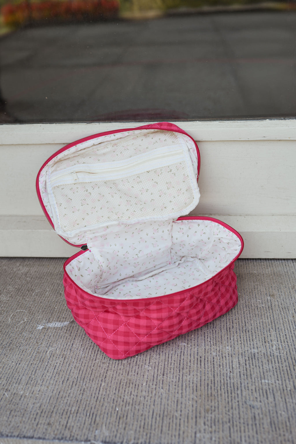 Trousse Lamy - rose à motifs vichy