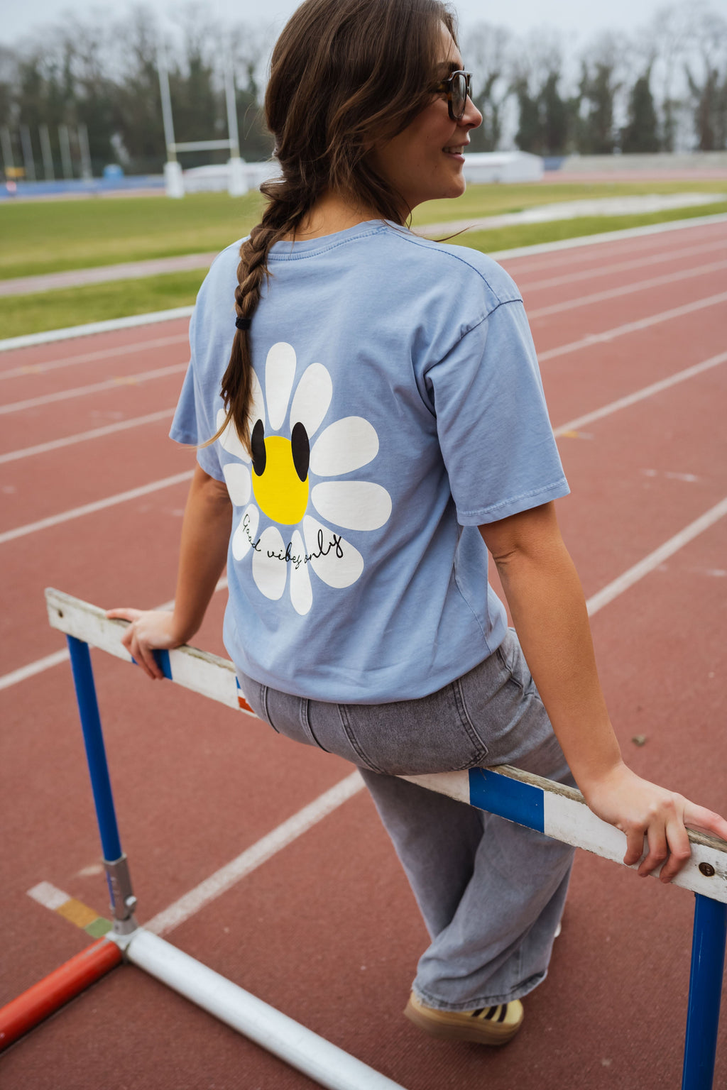 T-shirt Marguerite - bleu ciel