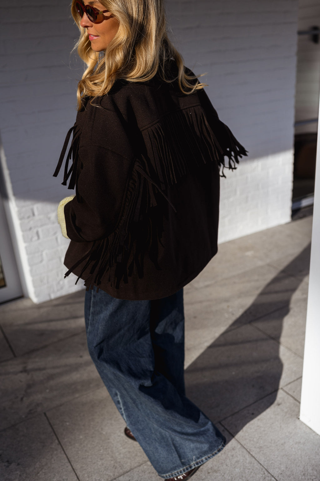 Veste Cassian -  brune à franges
