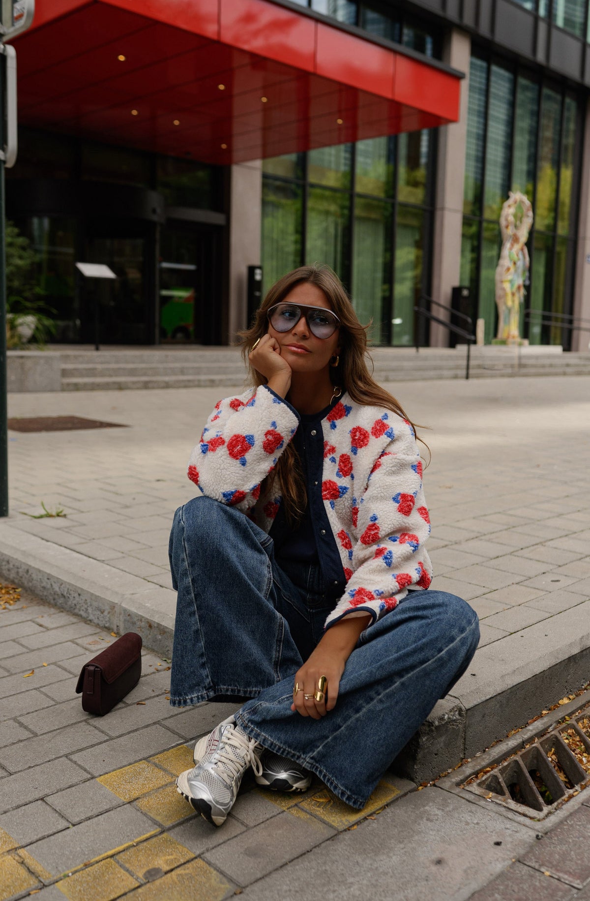 Veste Lexi - écrue à motifs