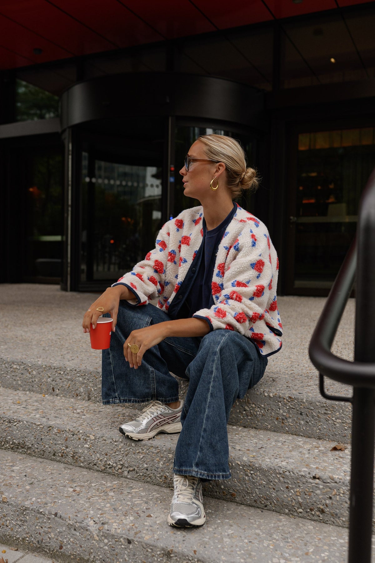 Veste Lexi - écrue à motifs