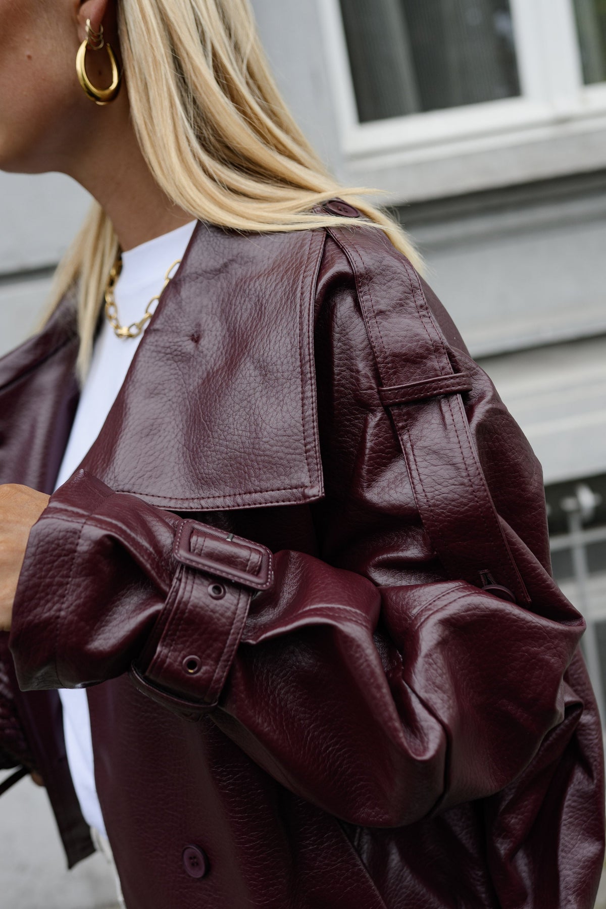Veste Rhoda - bordeaux en cuir