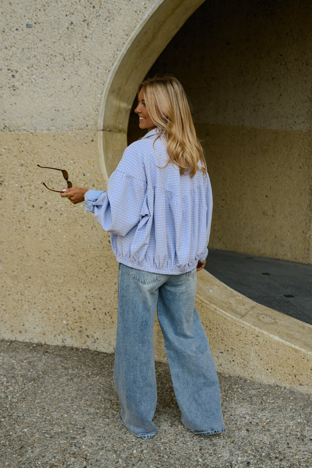 Veste Yann - mauve à carreaux