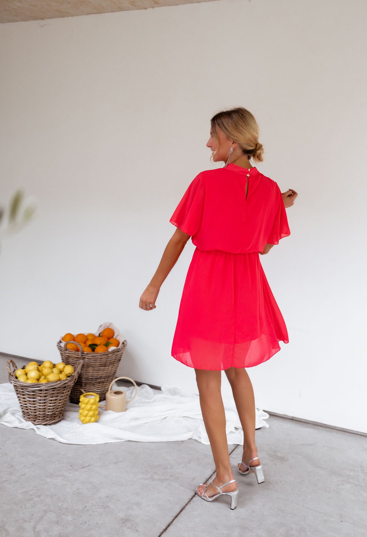 Robe Amandine - framboise