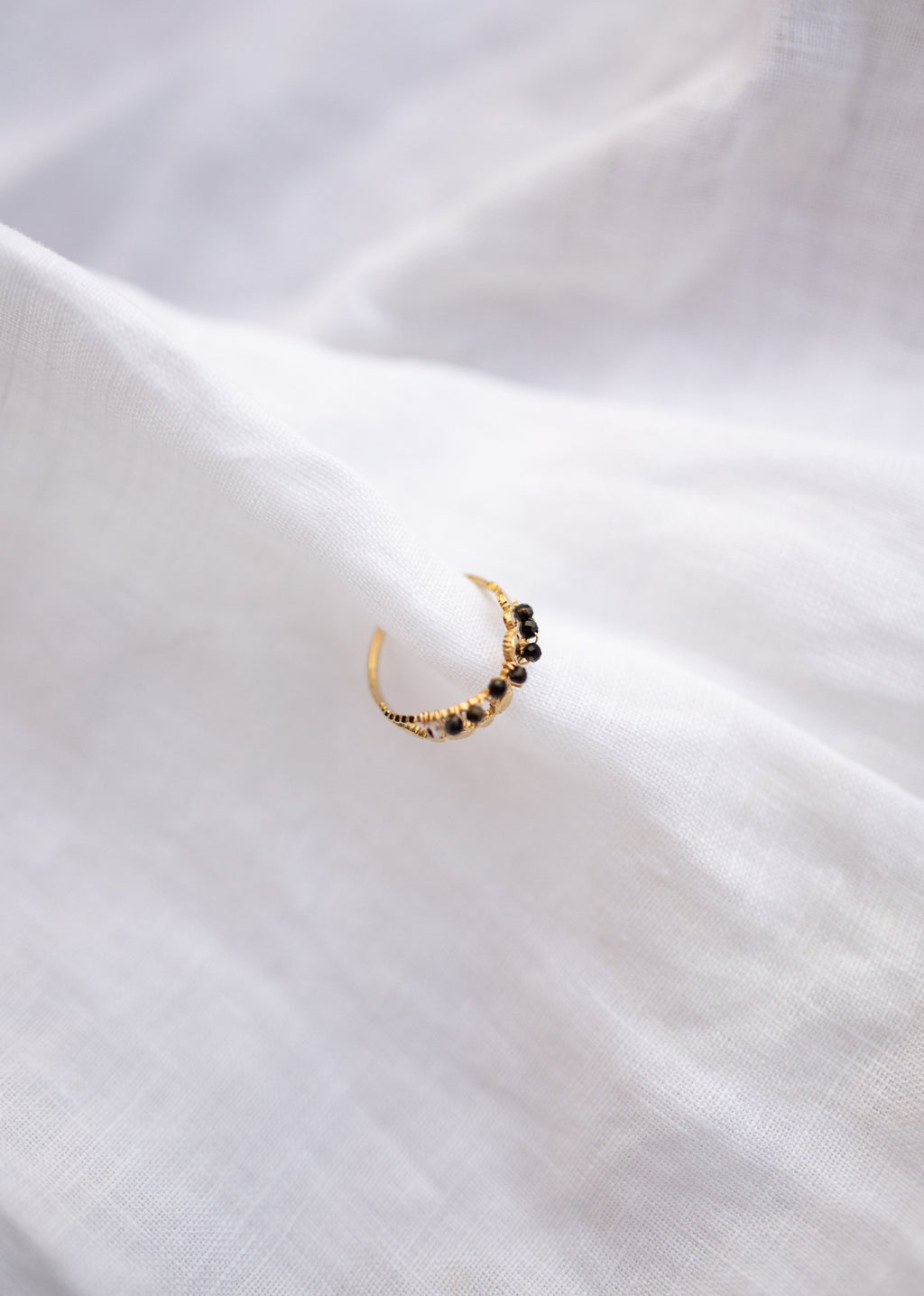 Bague Tily - dorée et noire