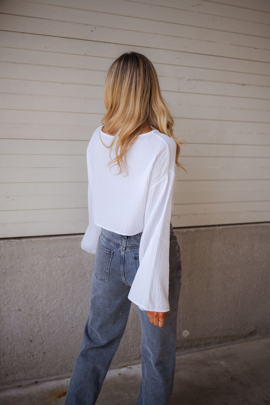 Blouse Gwendy - blanche en gaze de coton