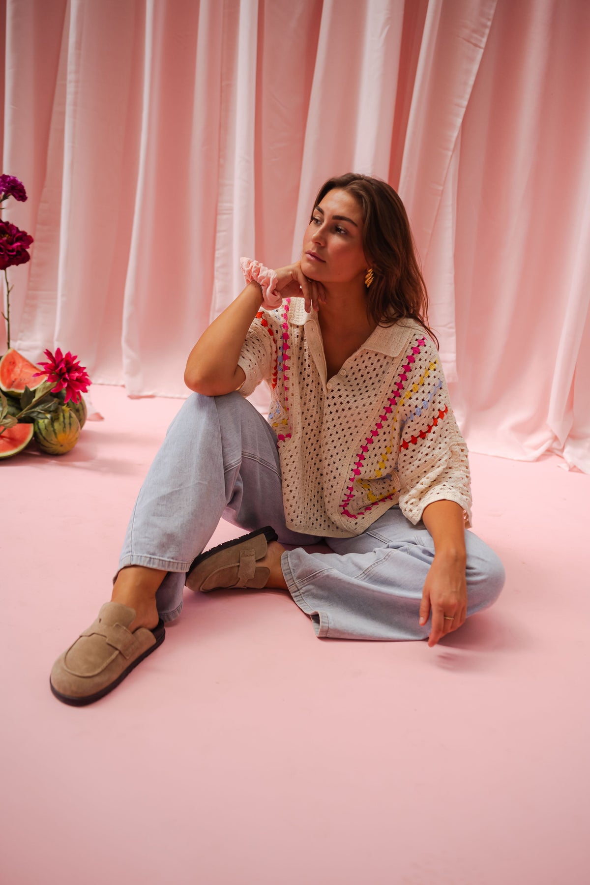 Blouse Maella - écrue en crochet