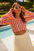 Blouse Sohane - rose, orange et jaune
