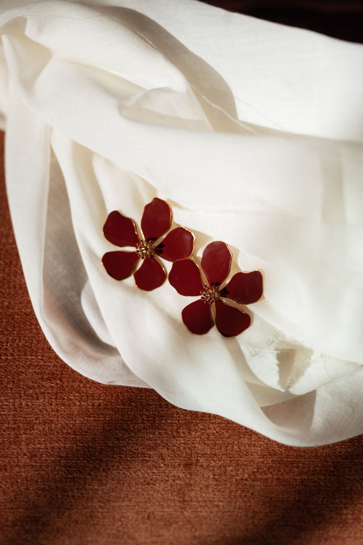 Boucles d’oreilles Myrla - bordeaux
