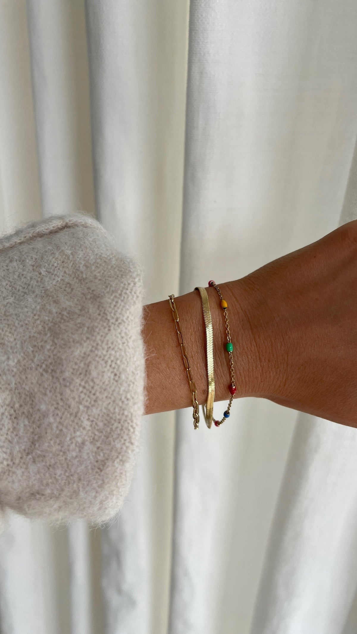 Bracelet Edona - doré et multicolore