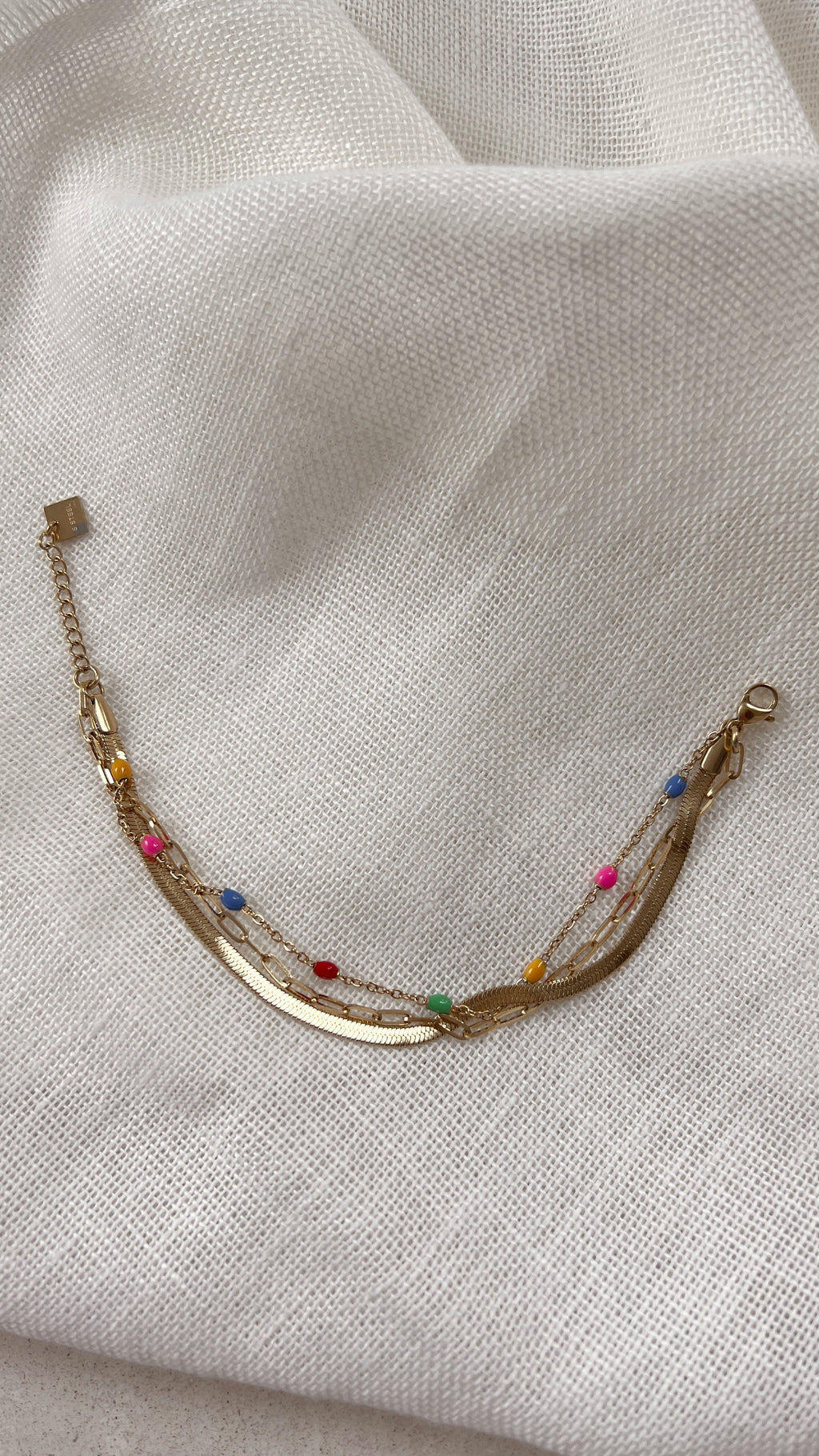Bracelet Edona - doré et multicolore