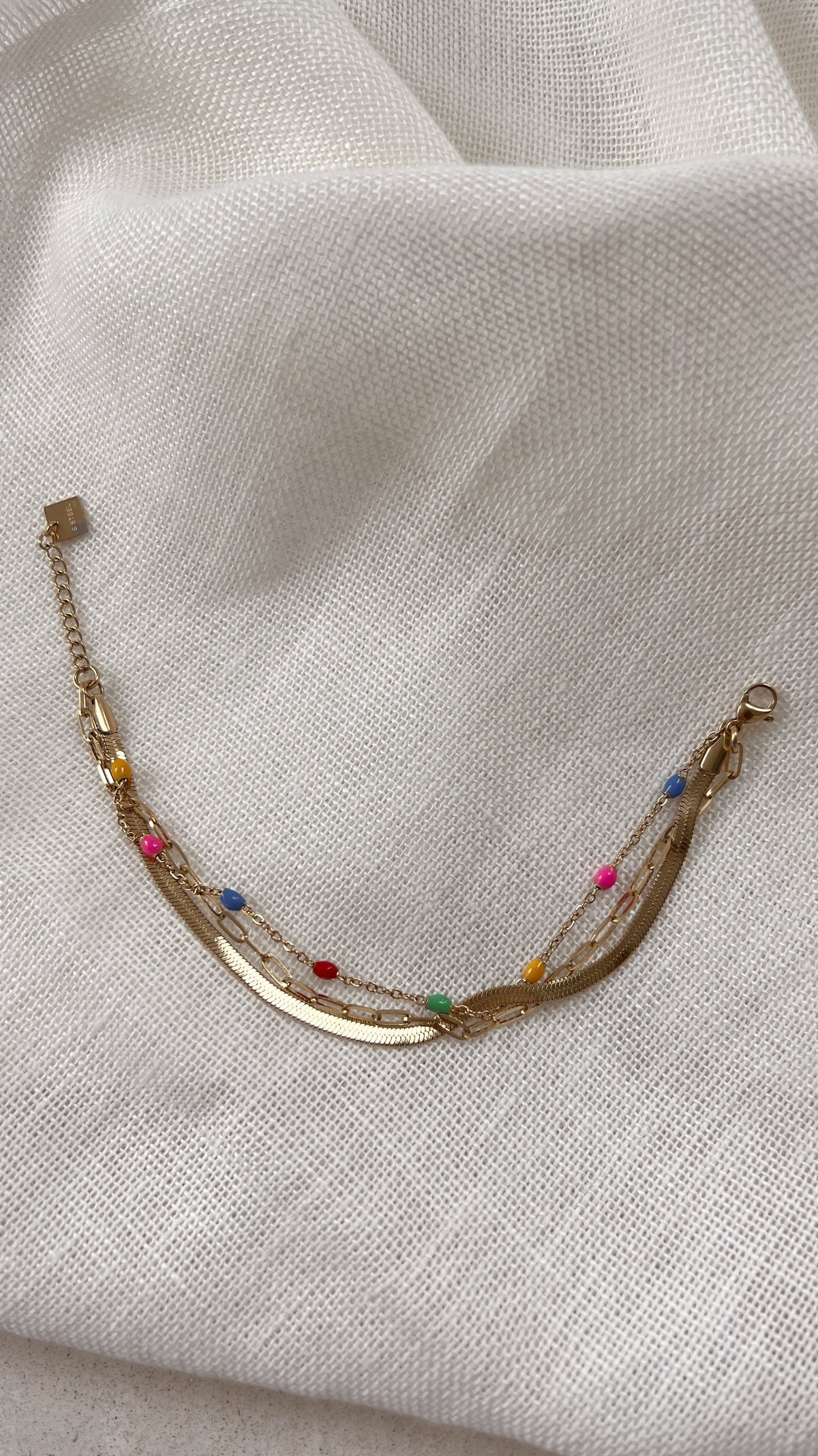 Bracelet Edona - doré et multicolore