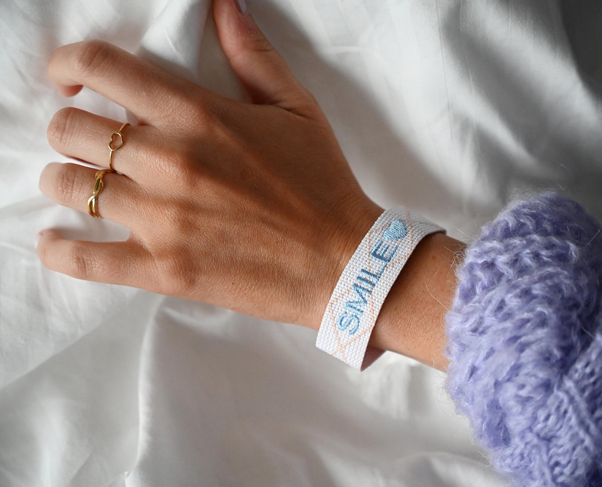 Bracelet Smily - en tissu