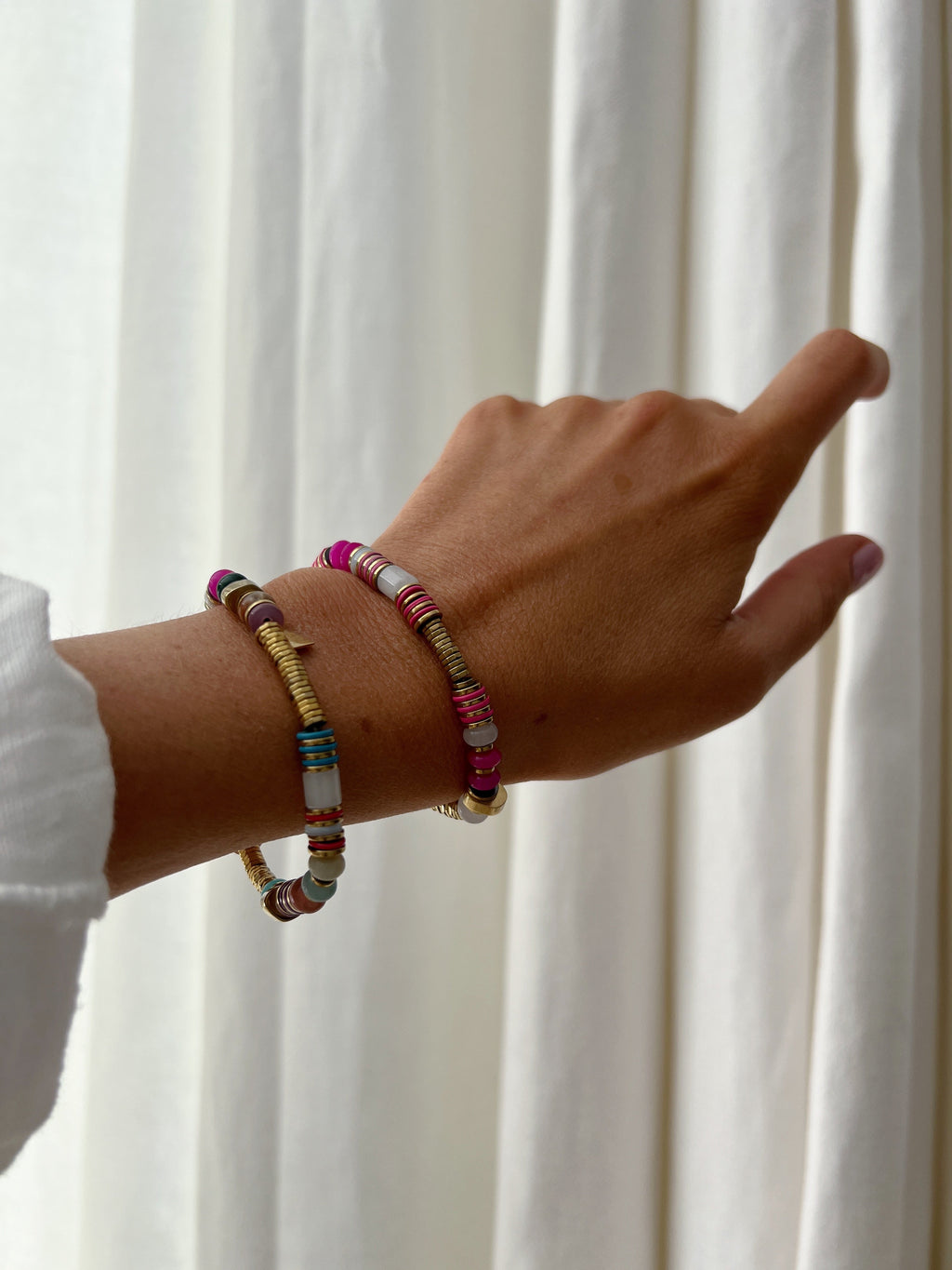 Bracelet Soizic - à perles vertes