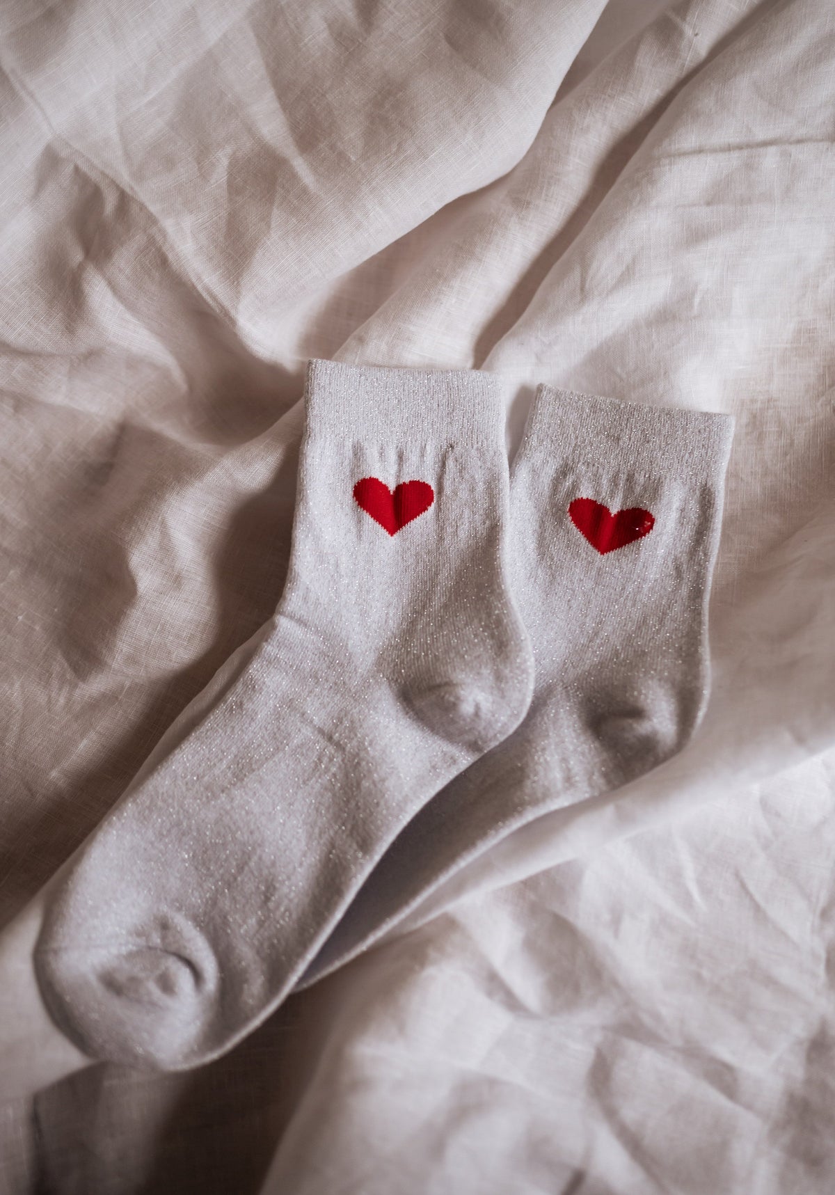 Chaussettes Heart - argentées