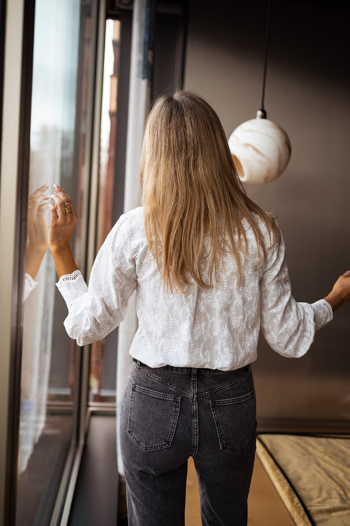 Chemise Pauly - écrue à broderie