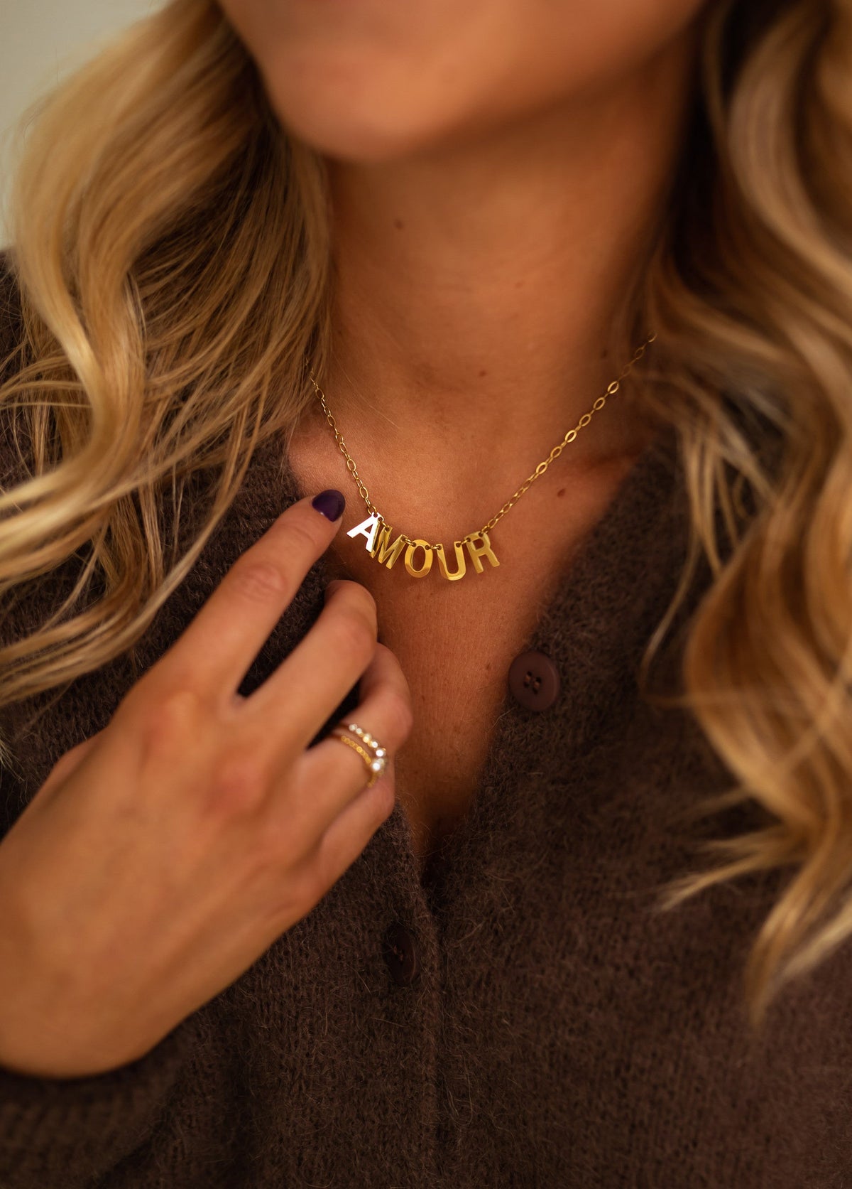 Collier Maxi amour - doré
