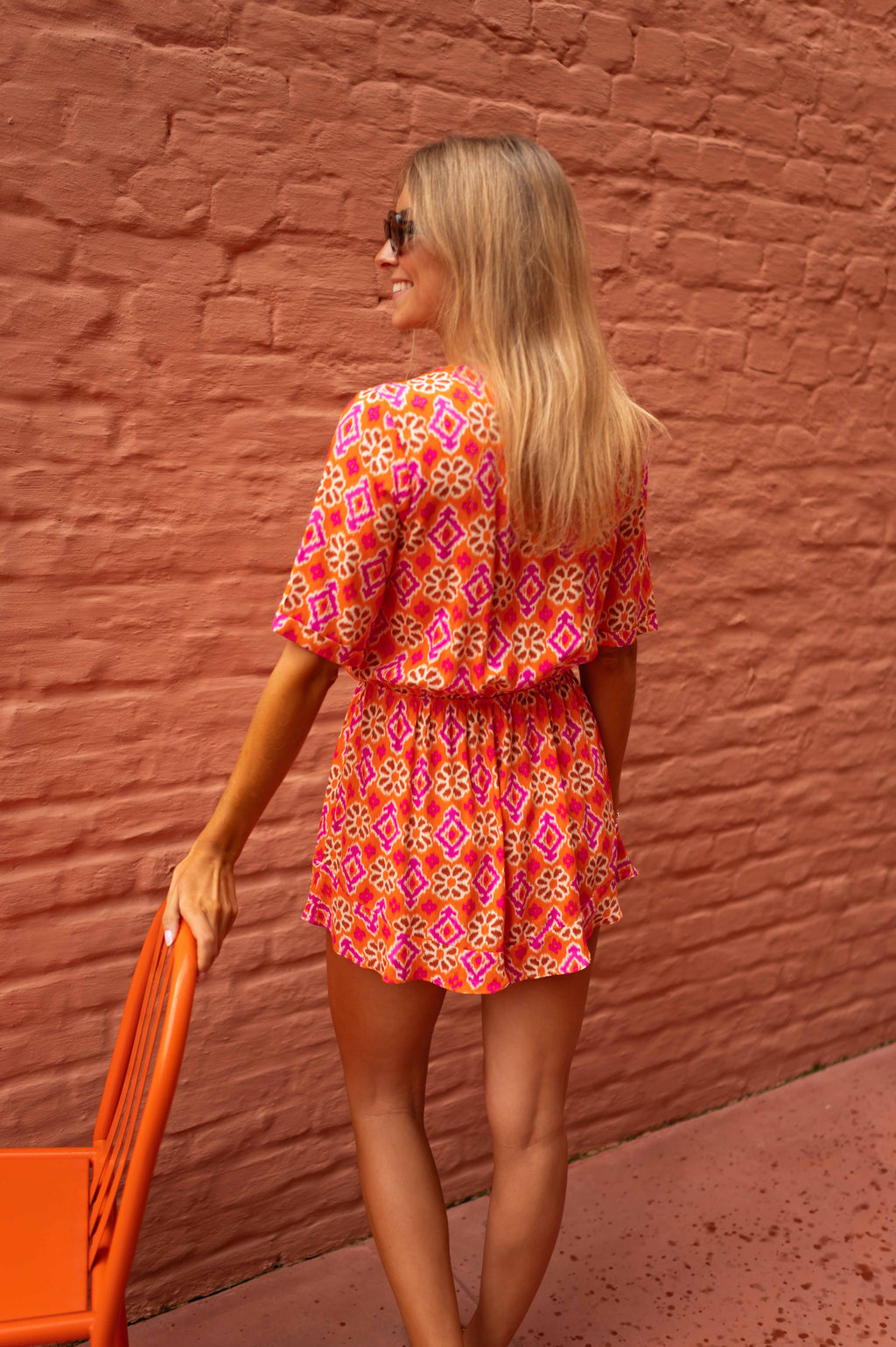 Combinaison Chelsea - orange à motifs