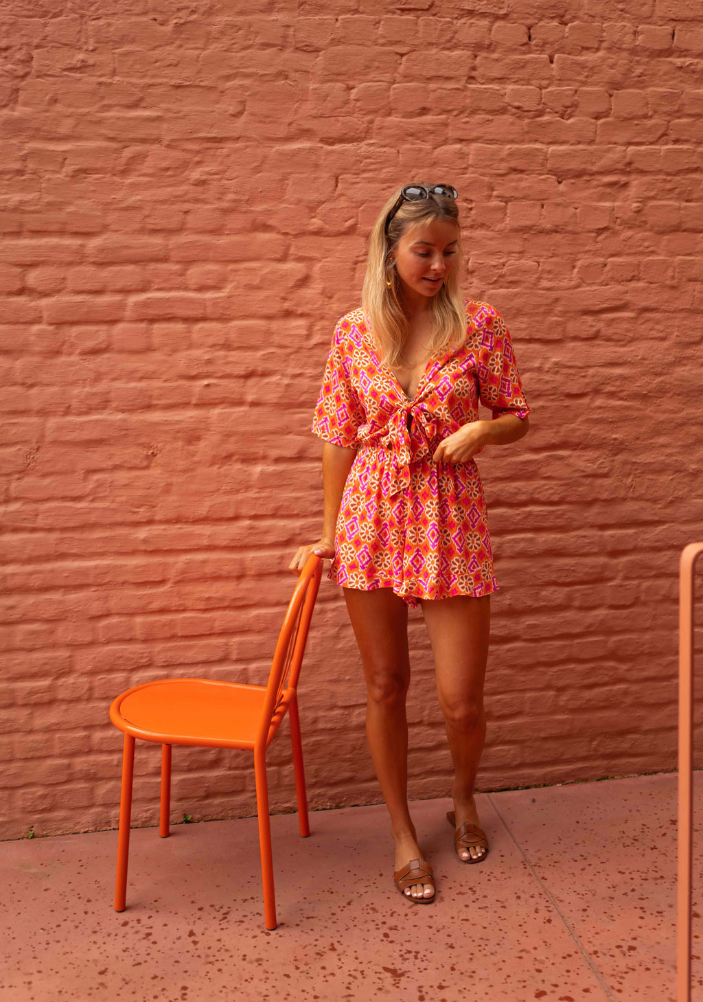 Combinaison Chelsea - orange à motifs