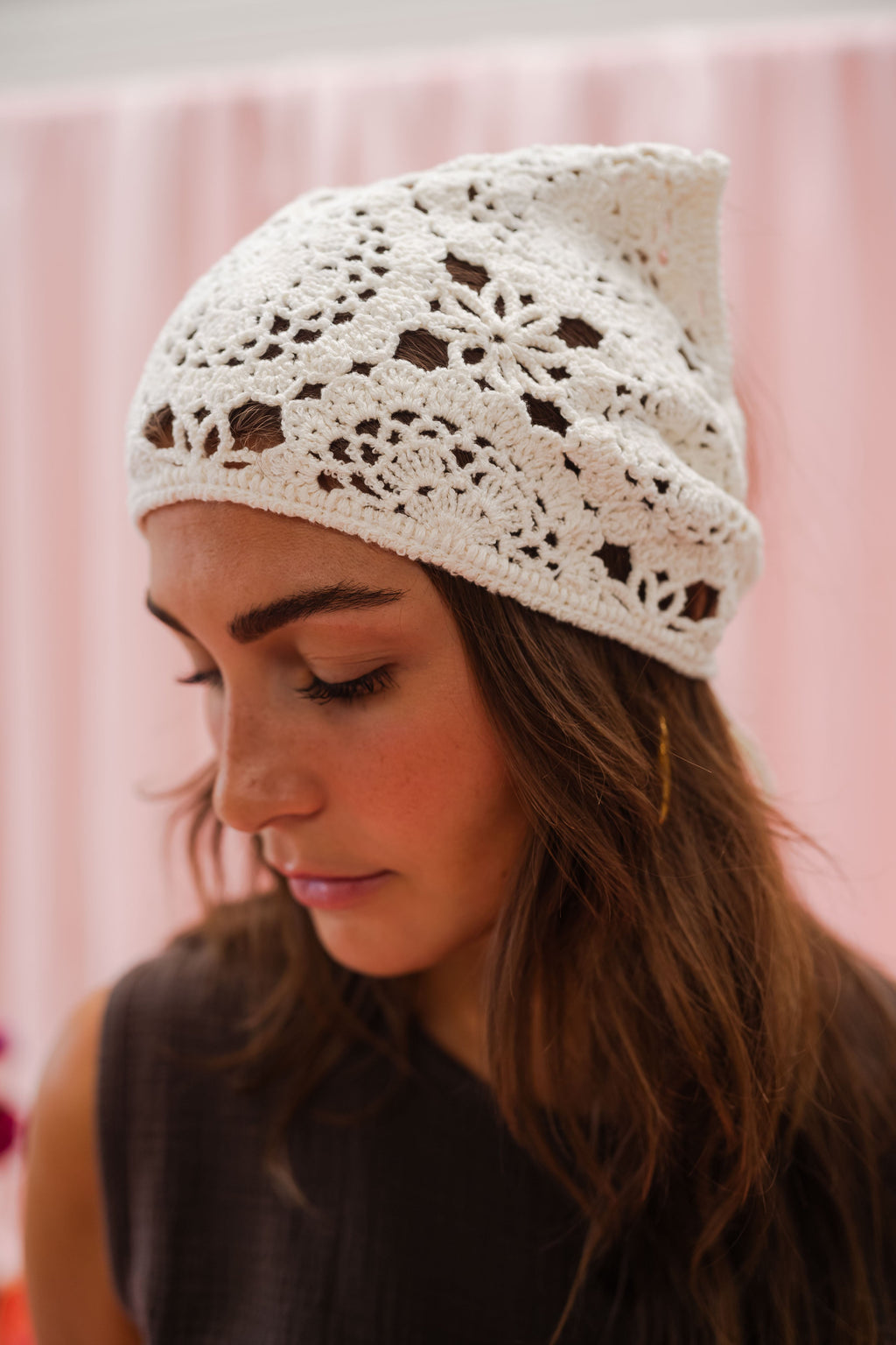 Foulard Tatia - écru en crochet