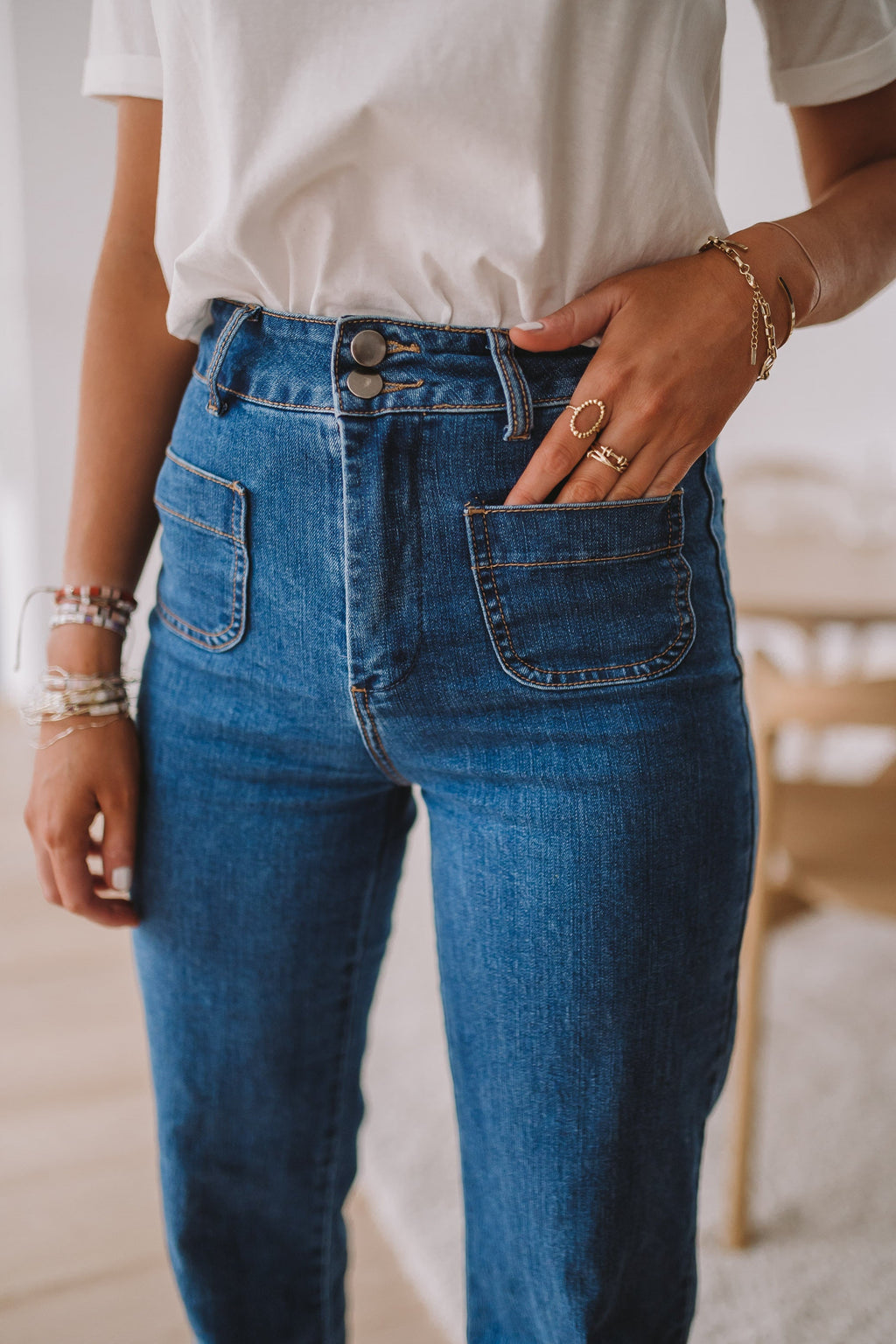 Jeans Hugues - bleu moyen