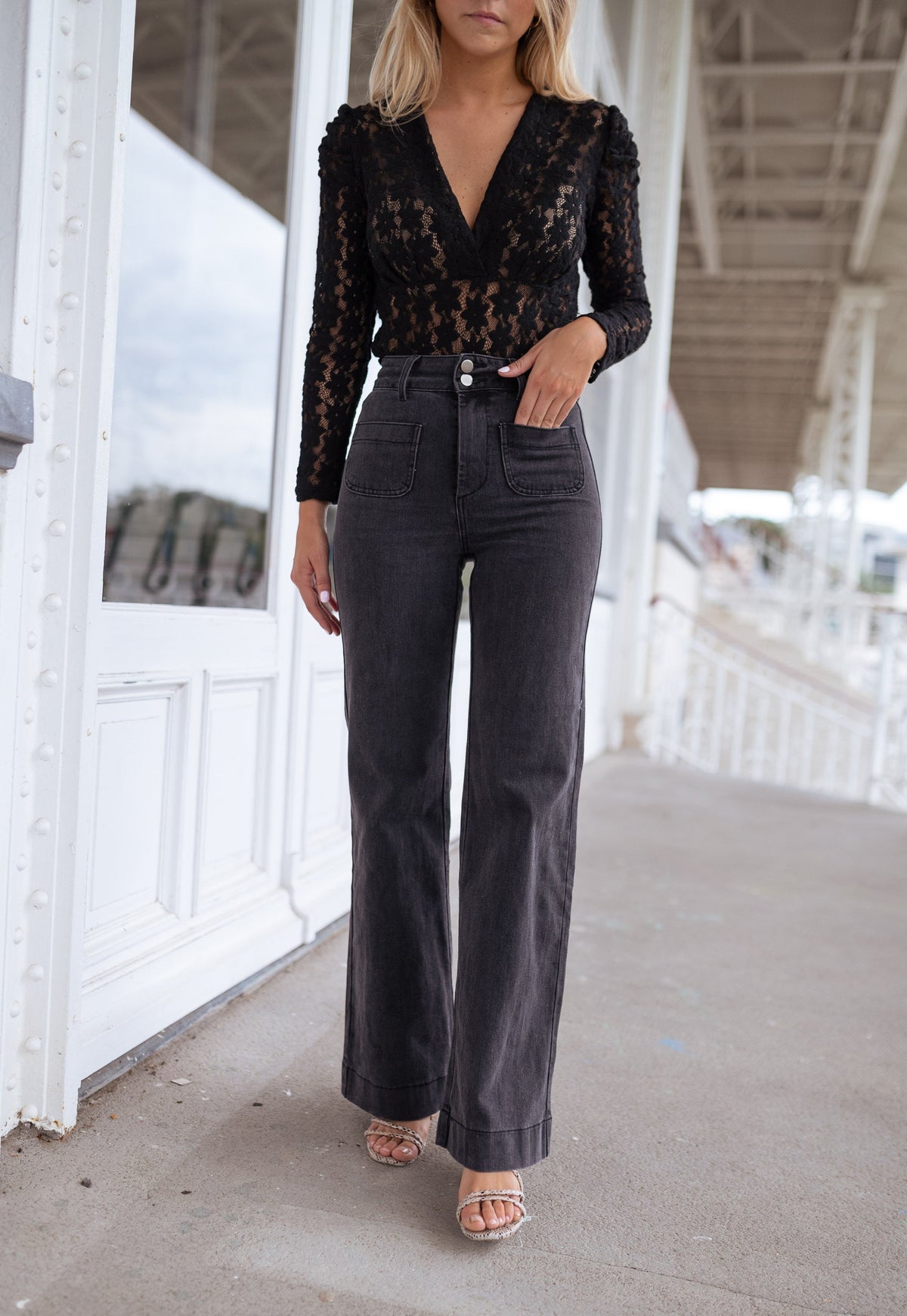 Jeans Hugues - gris foncé