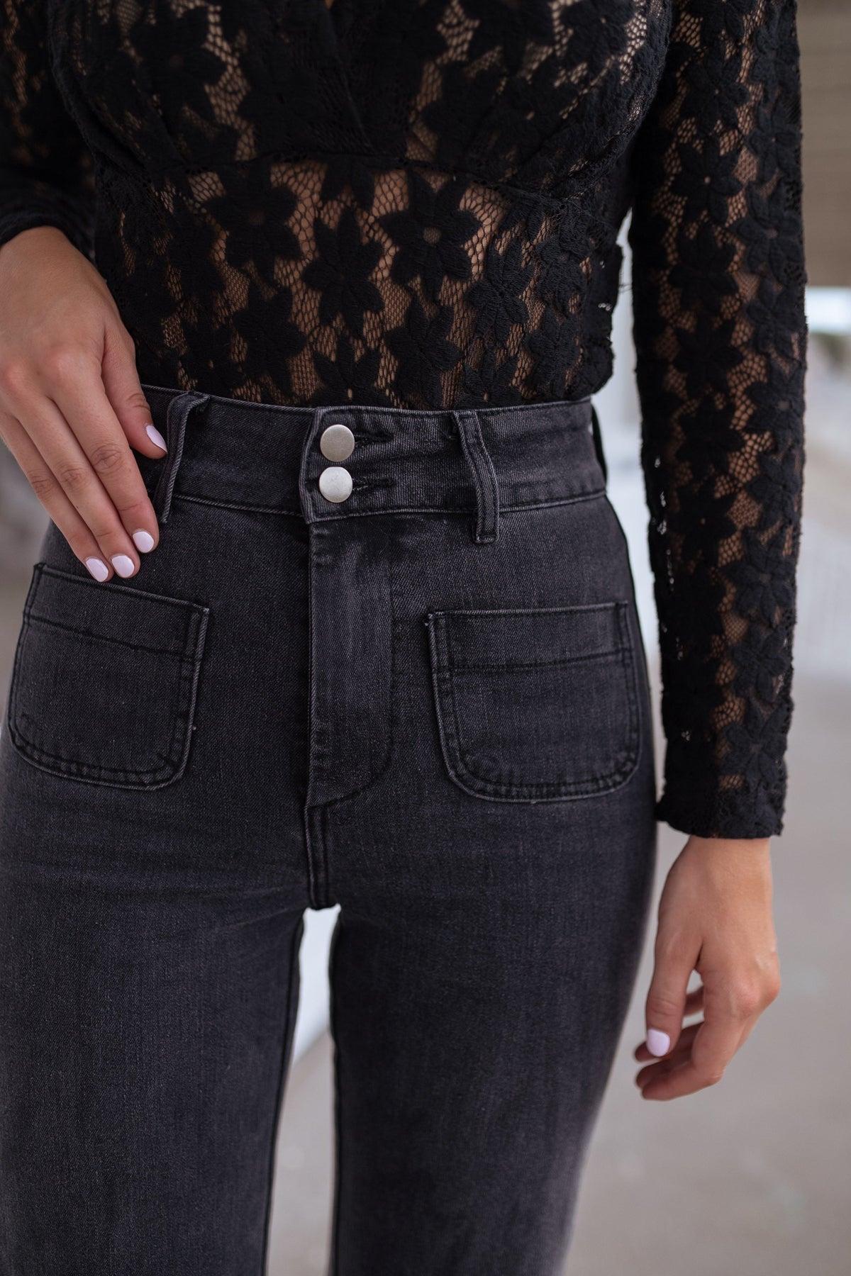 Jeans Hugues - gris foncé
