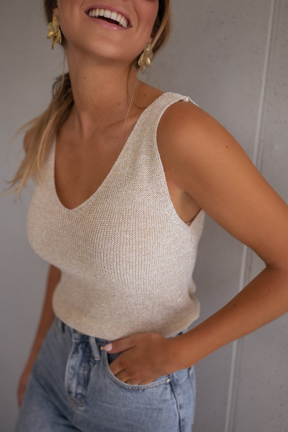 Top Jarod - doré à paillettes