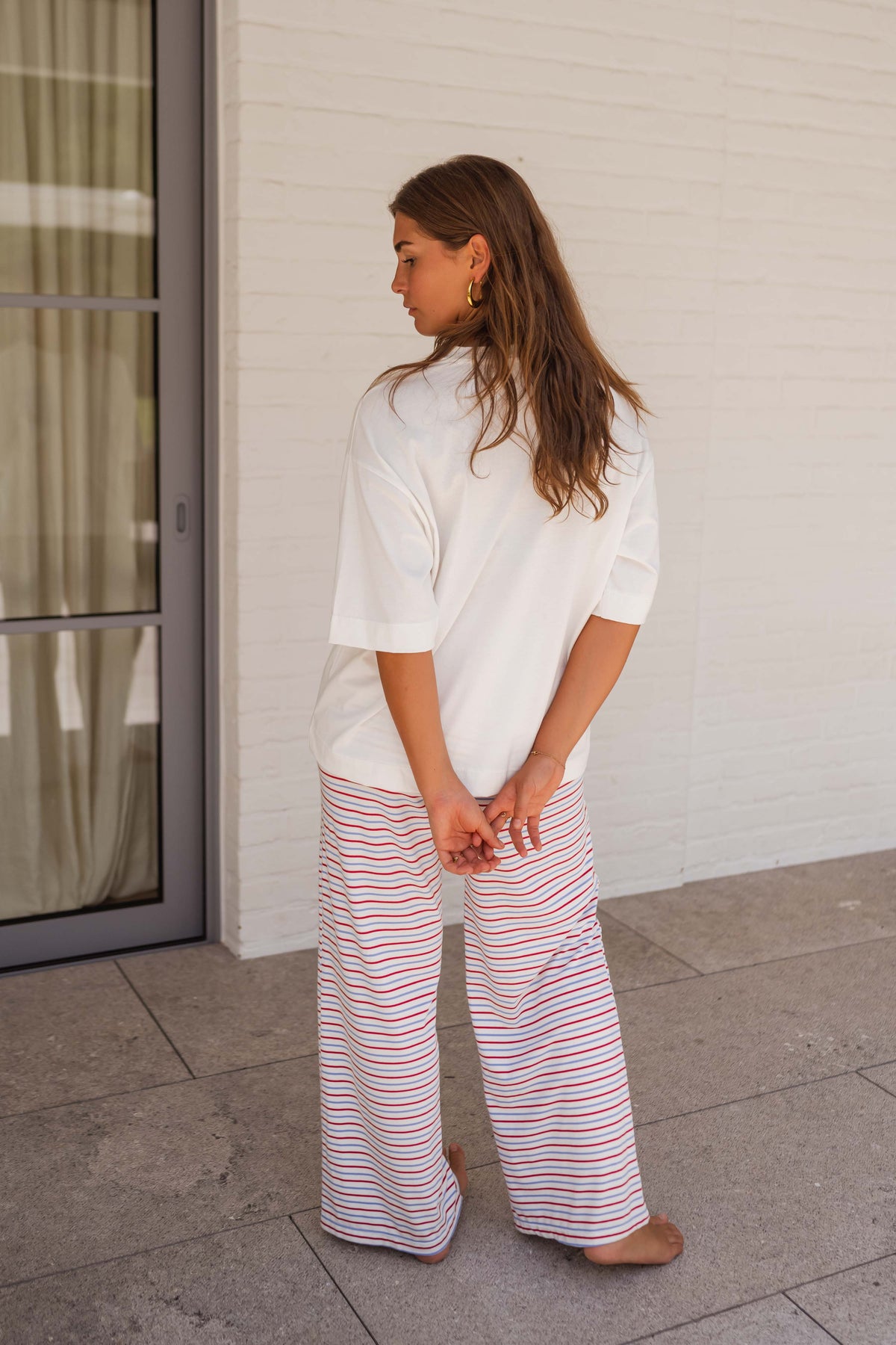 Pantalon Mirko - à lignes