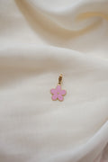 Pendentif Fleur - doré et rose