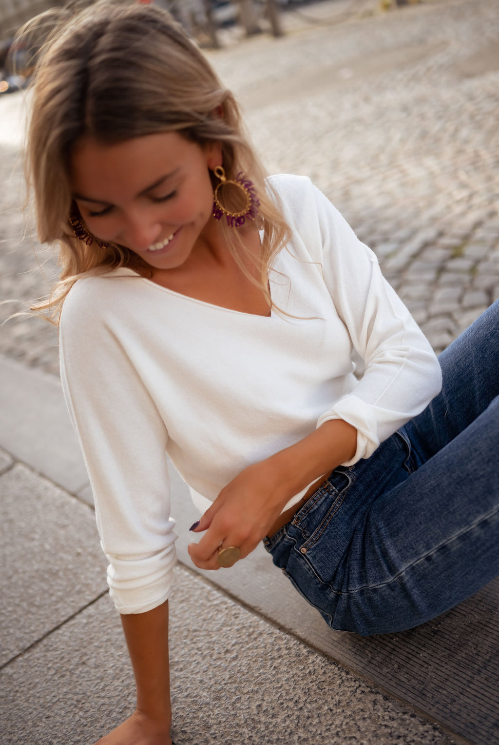 Pull Bouma fin - écru