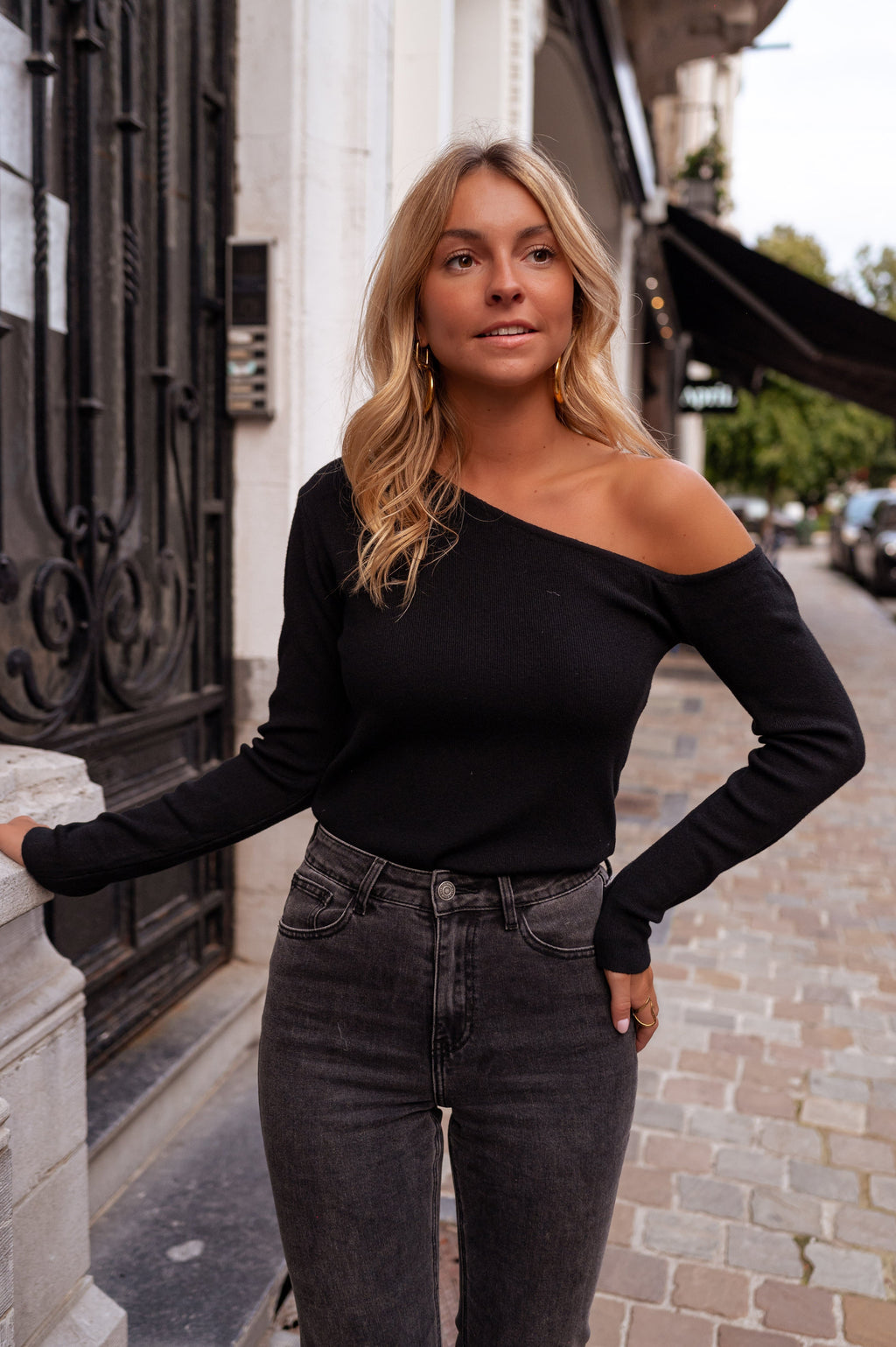 Pull fin Casper - noir