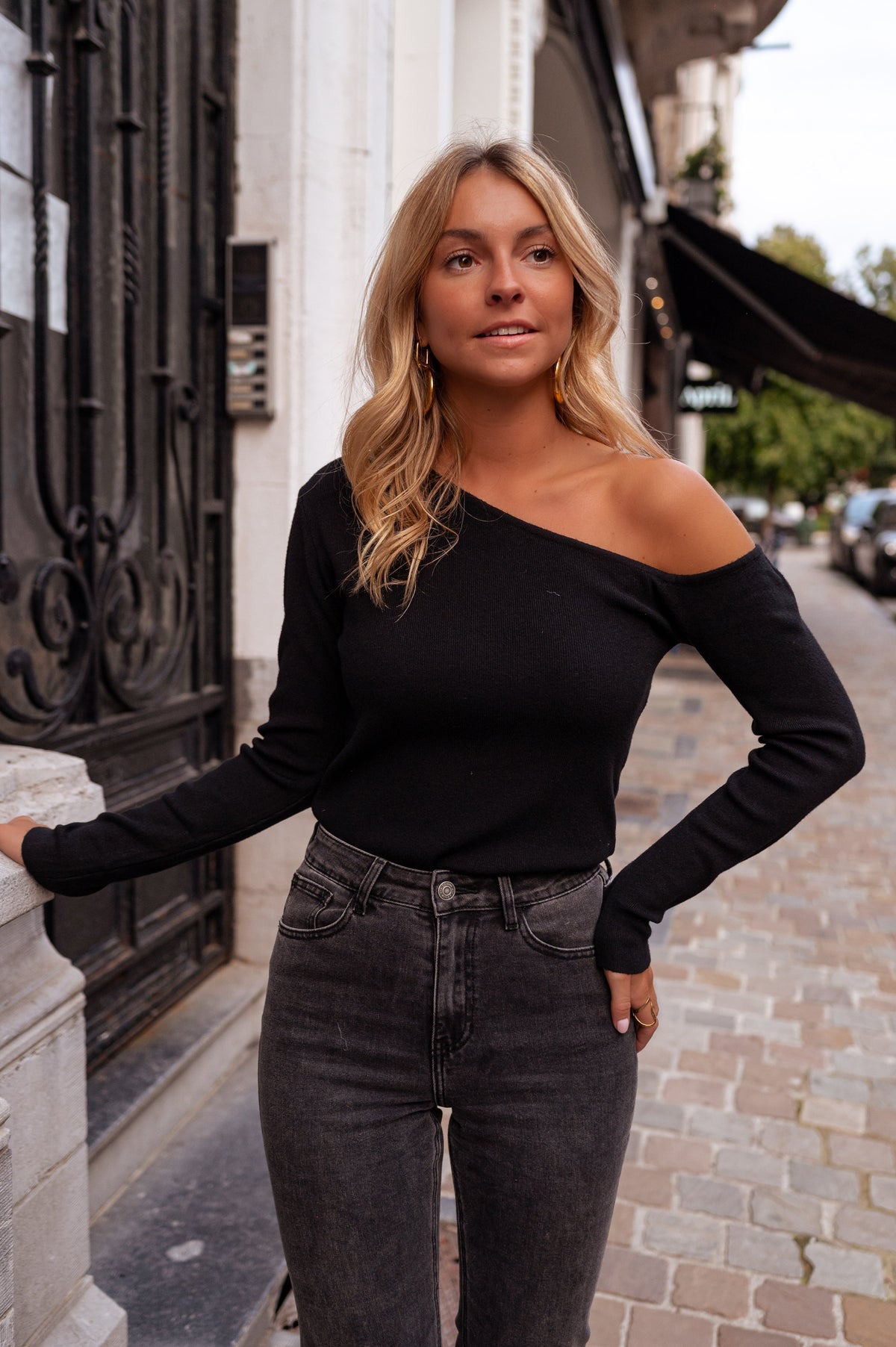 Pull fin Casper - noir