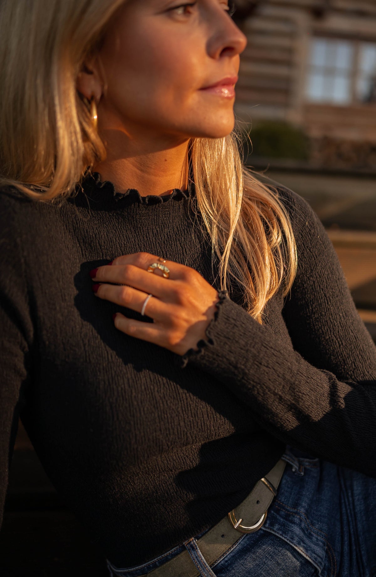 Pull fin Dina - noir